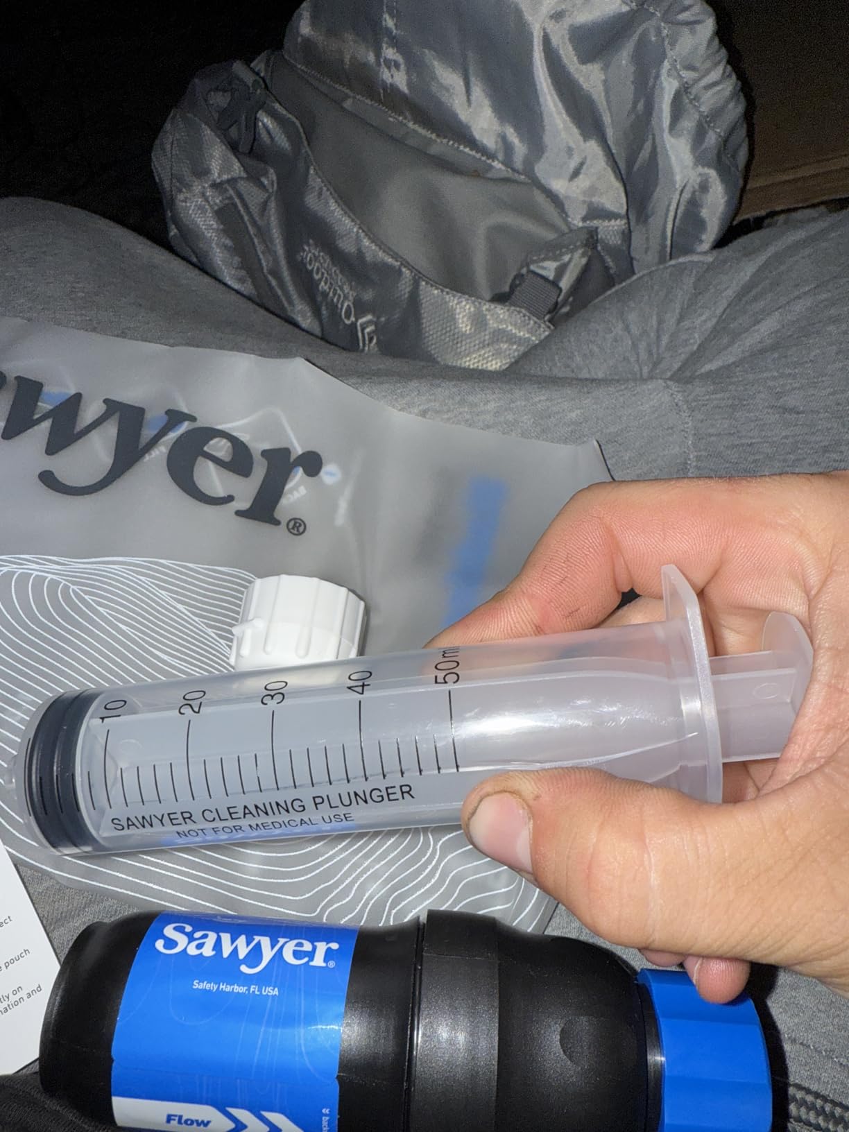 Sawyer Squeeze Water Filtration System, Cnoc Premium 2 Liter Bladder, Clear customer photo 1