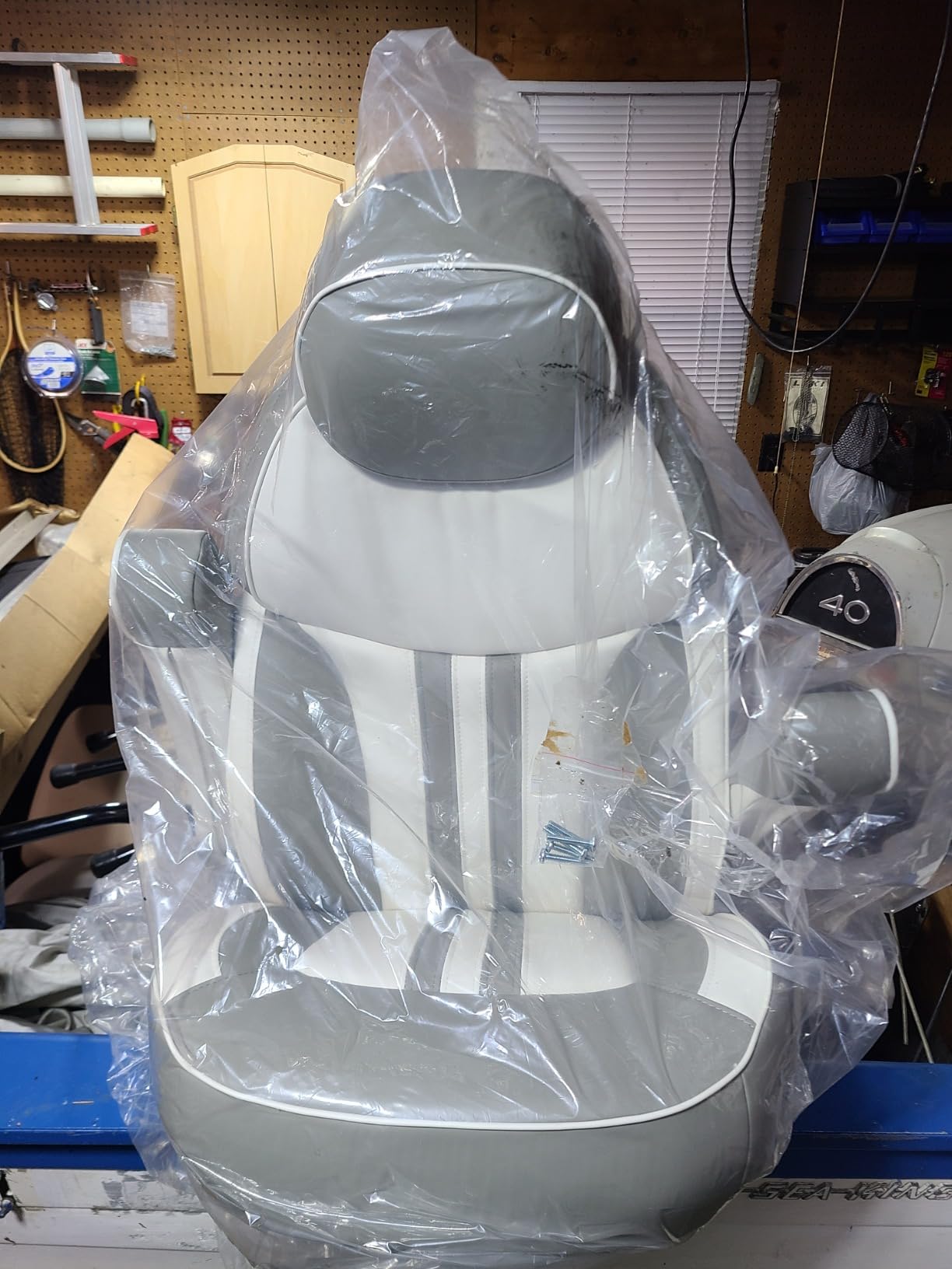 Leader Accessories Luxury Pontoon Captains Chair Yacht Bucket Boat Seat | Reclining Ergonomic Design Pontoon Boat Chair Yacht Seat with Adjustable Armrests customer photo 1
