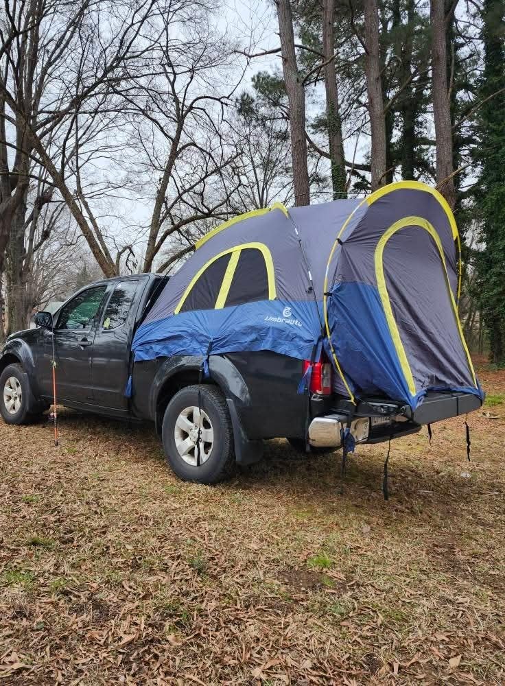 Truck Bed Tent 6.4' ~ 6.7' Easy Set Up Umburato Pickup Truck Tents for Camping, Waterproof PU3000mm Canopy for Truck Camper, Portable, Spacious for 2 Person Green customer photo 1