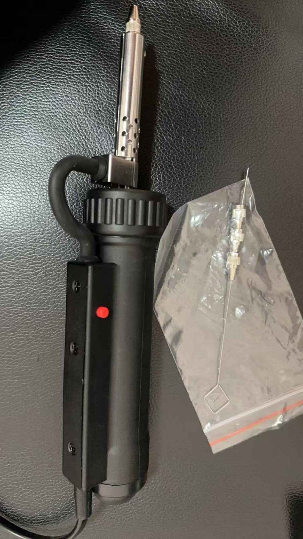 Electric Solder Sucker Vacuum,Automatic Desoldering Pump,Black Desoldering Tool For One-Handed Use And Reliable Suction,Designed for extended use Tin Removal Work Ac110v 30w Desoldering Gun customer photo 2