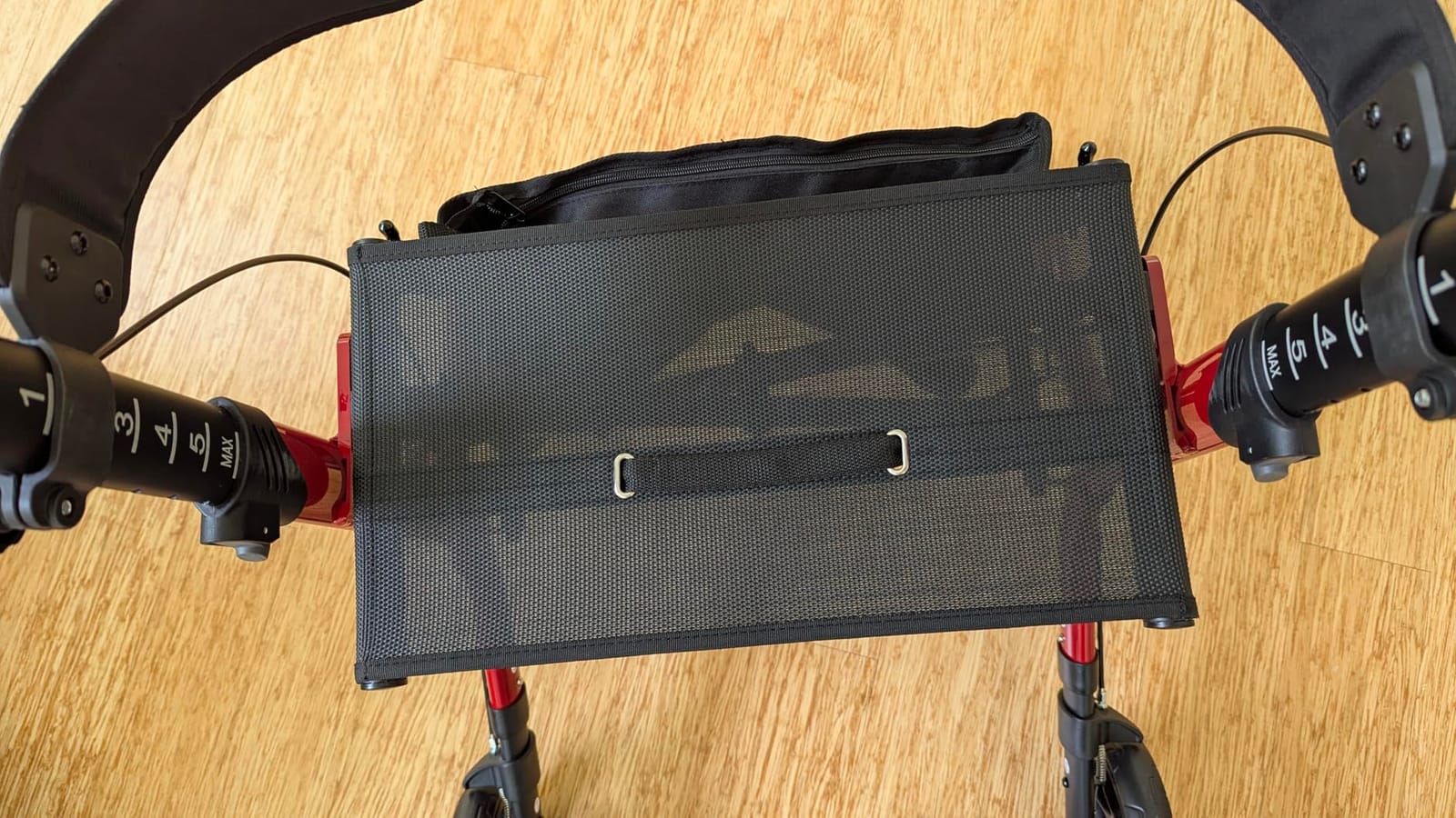 Rollator Walker for Seniors/Adults Foldable Rolling Walker with Seat 330 lbs Capacity 4 Big 8 inch Wheels Hand Grips Adjustable Height Lightweight Aluminum Walker Removable Back Support 7209(Black) customer photo 2