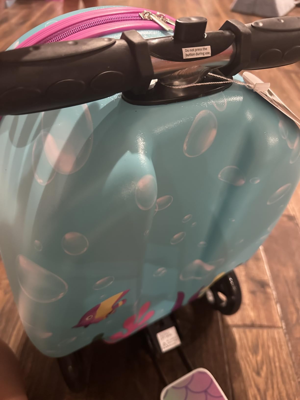 Kids Ride-On Scooter Suitcase, Carry-On Luggage, Ages 4+ customer photo 2