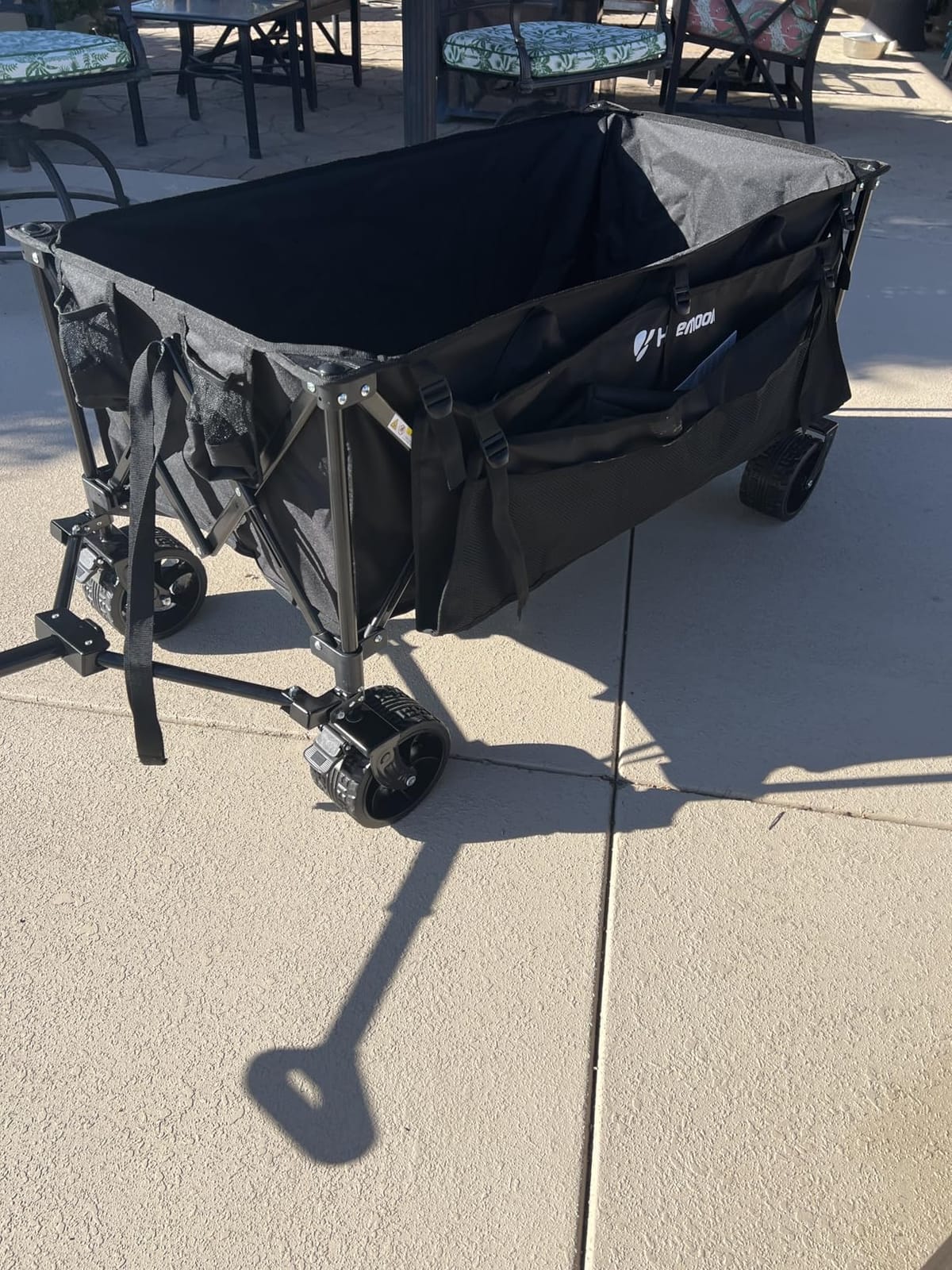 HIKEMOON 48'' Extra Large Collapsible Wagon with Big Wheels, 300L Black customer photo 1
