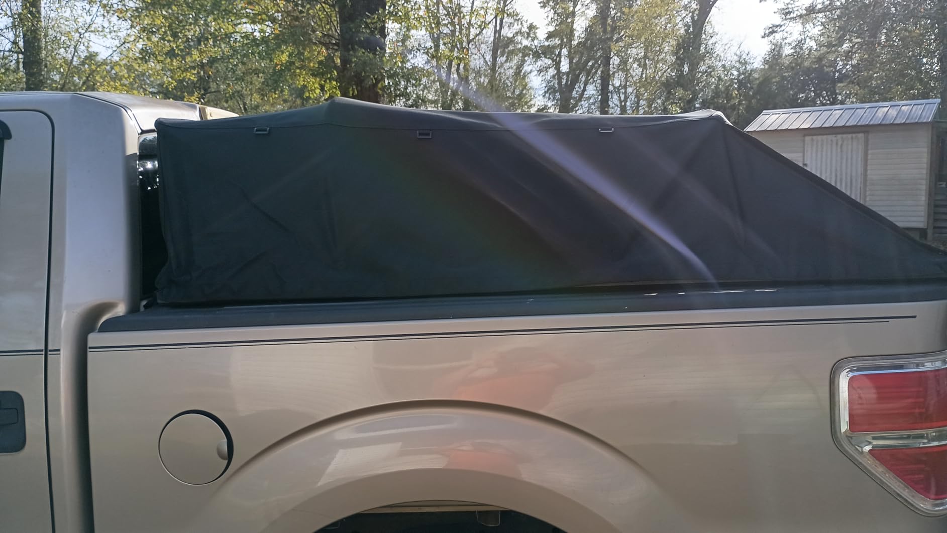 JOYTUTUS Foldable Truck Bed Soft Topper Compatible with F150 2015-2026 with 5.5ft Bed, Camper Shell Truck Top customer photo 2