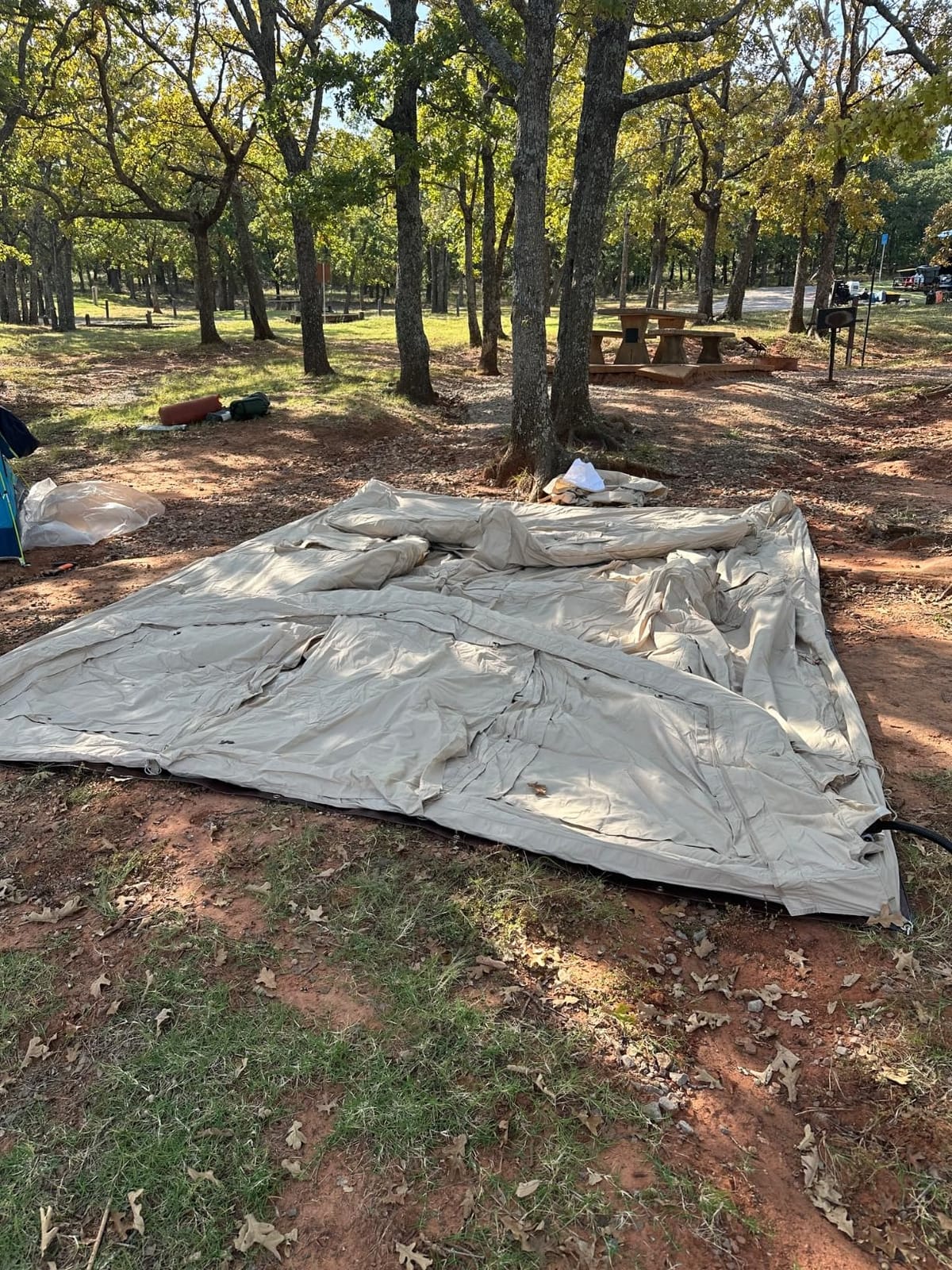 Coody Premium Inflatable Tent for Camping, Canvas Air Tent with Stove Jack | Blow Up Tent, Air Beam, Family Glamping, Breathable TC Cotton, Fast Setup, Pump Included, Multiple Sizes & Colors customer photo 1