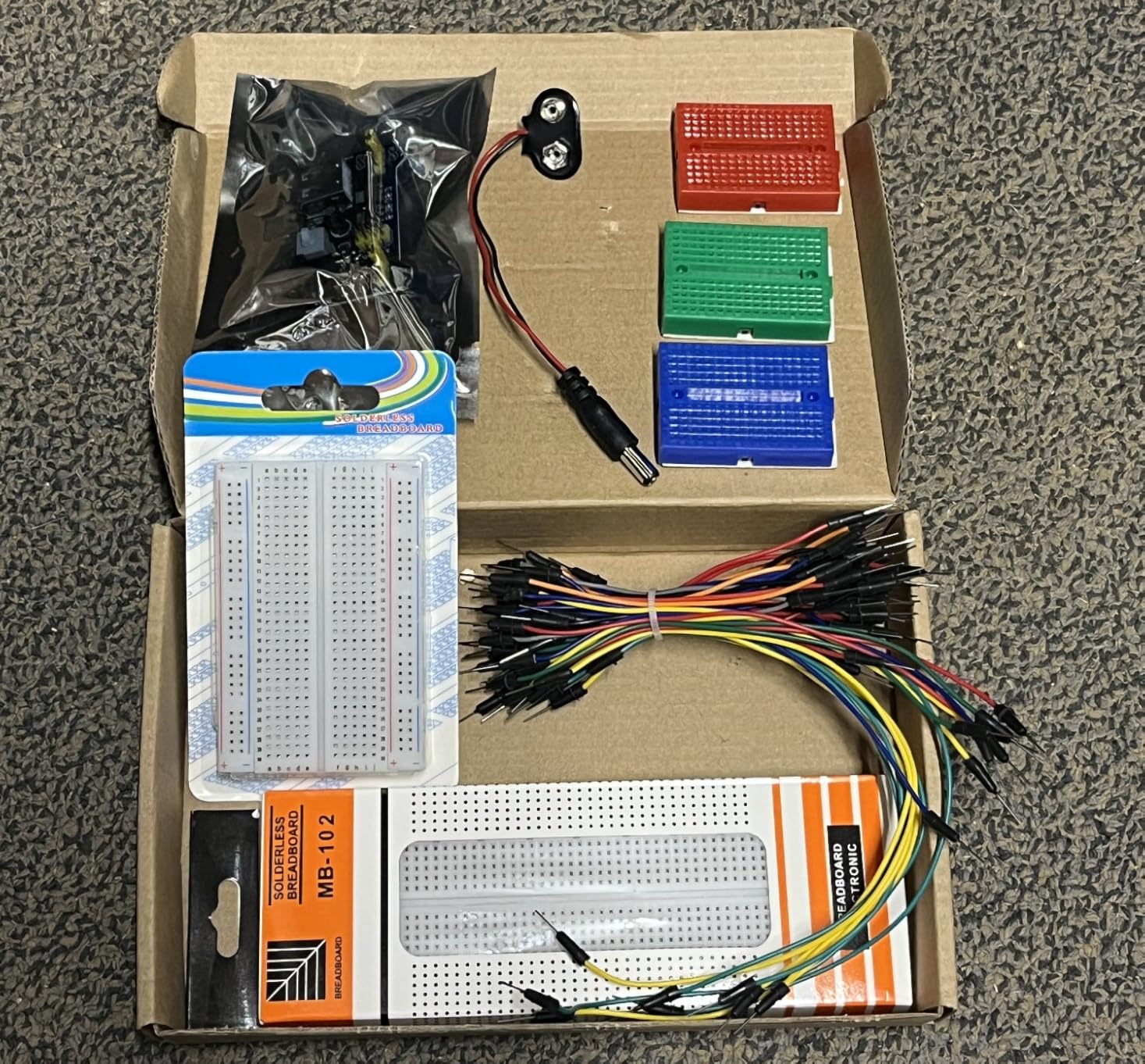 Breadboard Kit with Flexible Wires & 9V DC Adapter for Arduino, IoT & STEM customer photo 2