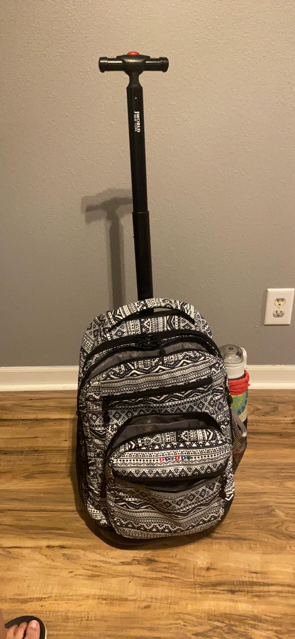 J World Sundance Laptop Rolling Backpack for Girls Boys. Roller Bookbag with Wheels, 20 Inch, Wiggle Blue customer photo 2