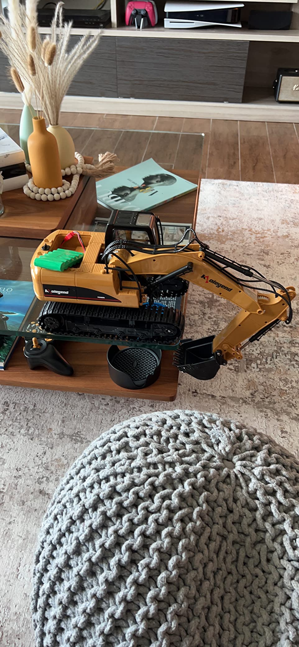 1:14 RC Excavator 25 Channel 4 in 1 Construction Toys, Remote Control Vehicles Tractor Sandbox Toys Digger, with Metal Bucket, Drill Bit, Gripper & Wood Gripper RC Truck customer photo 1