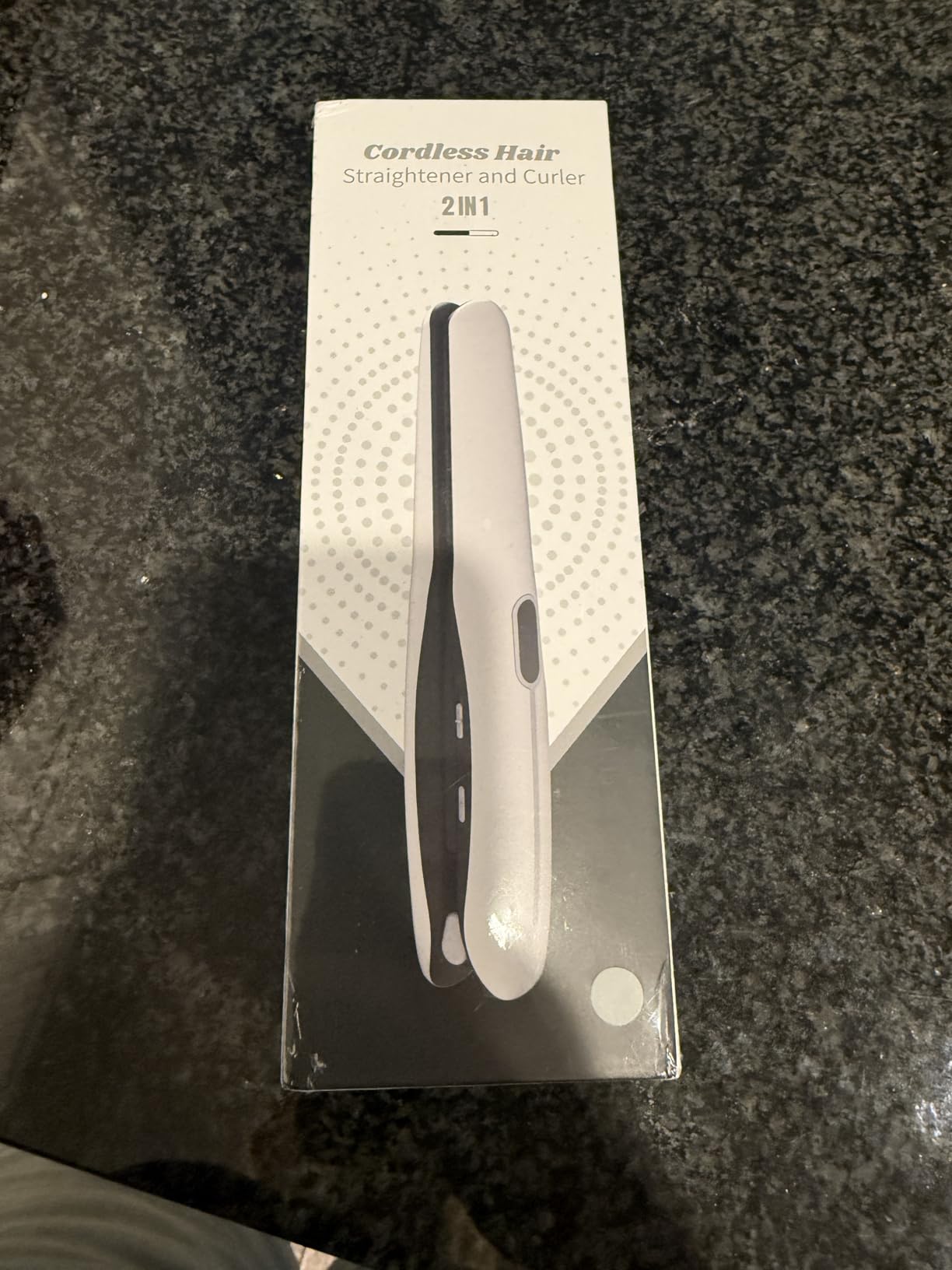 Cordless Hair Straightener, Mini 2-in-1 Travel Flat Iron, Grey customer photo 1