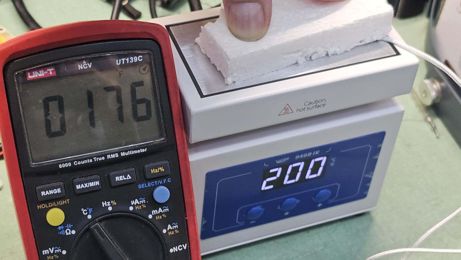 WEP 946D IV 100x50mm Small LED Soldering Hot Plate for SMD BGA Smartphone Microcomputer Rework Reflow, 210W Preheater Station with ℃/℉ Digital Temperature Control customer photo 2