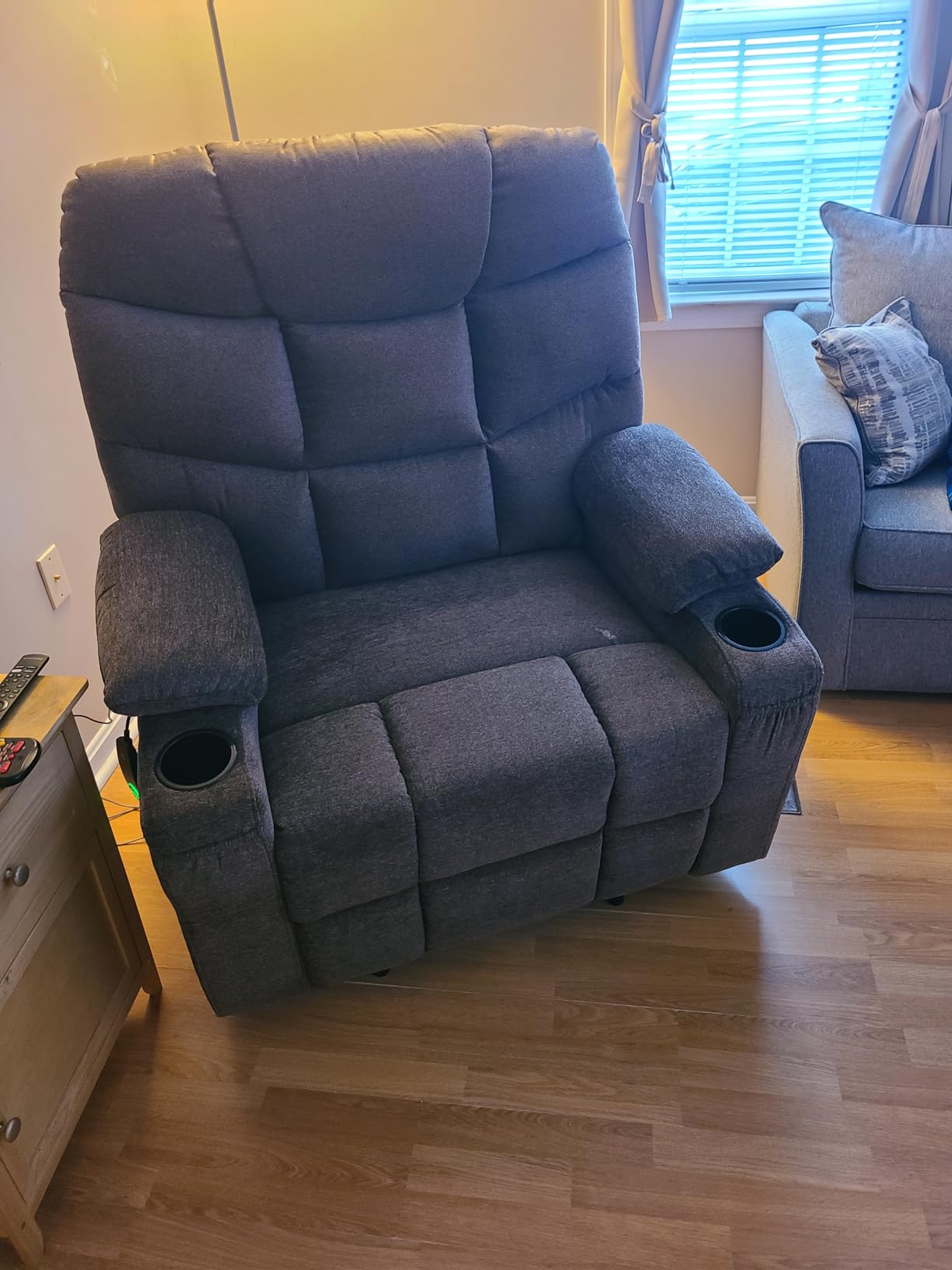 MCombo Power Lift Recliner Chair for Elderly, Fabric 7283 (Brown, Large) customer photo 1