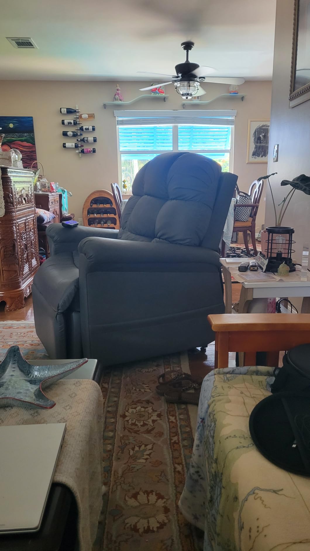 MCombo Power Lift Recliner for Elderly, Fabric R7399 (Brown, Large-Wide) customer photo 2