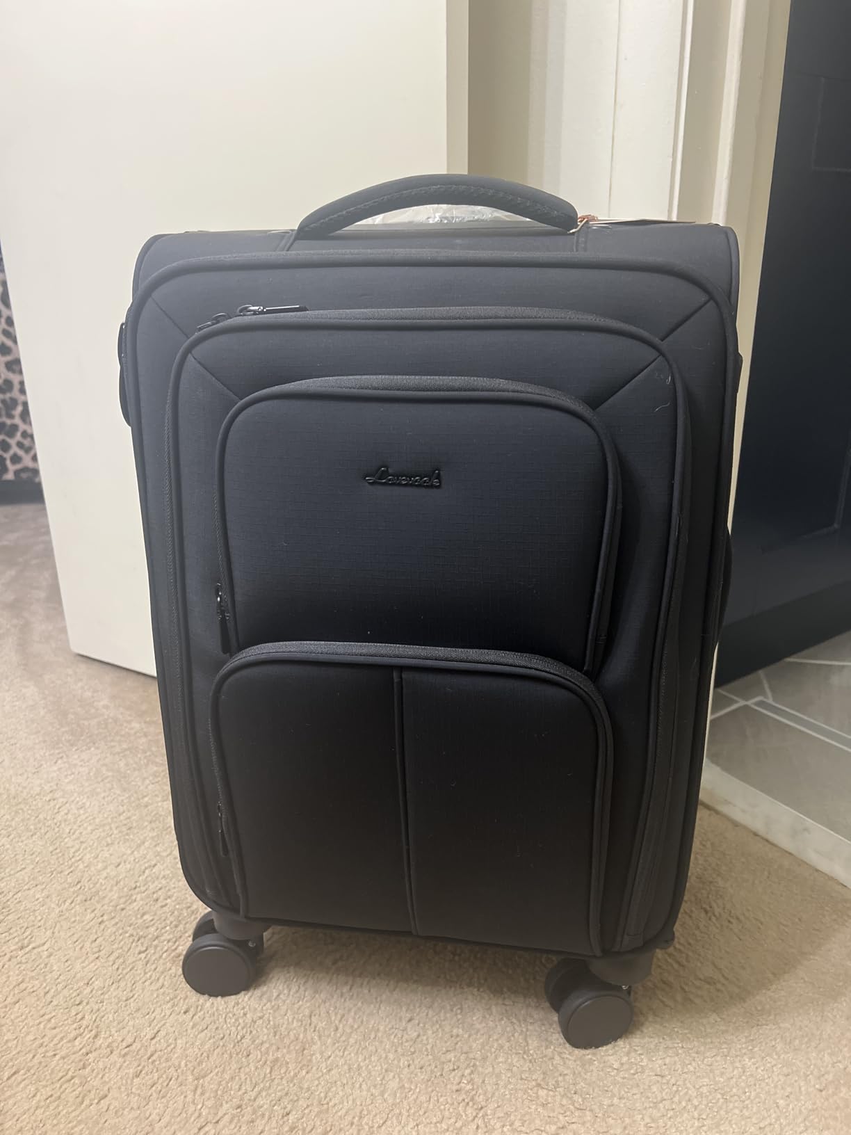 LOVEVOOK Carry On Luggage 22x14x9 Airline Approved, 22 Inch Softside Suitcases with Spinner Wheels, Lightweight Carry-on Suitcase with TSA Lock for Women Men customer photo 2