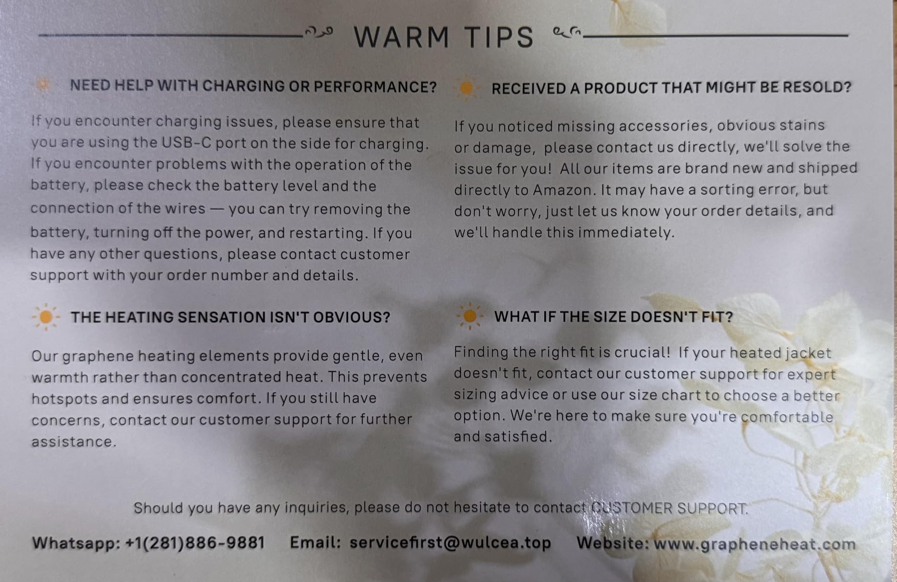 Wulcea Graphene Heated Jacket for Men Fur Lined with Large Capacity Battery Pack customer photo 1