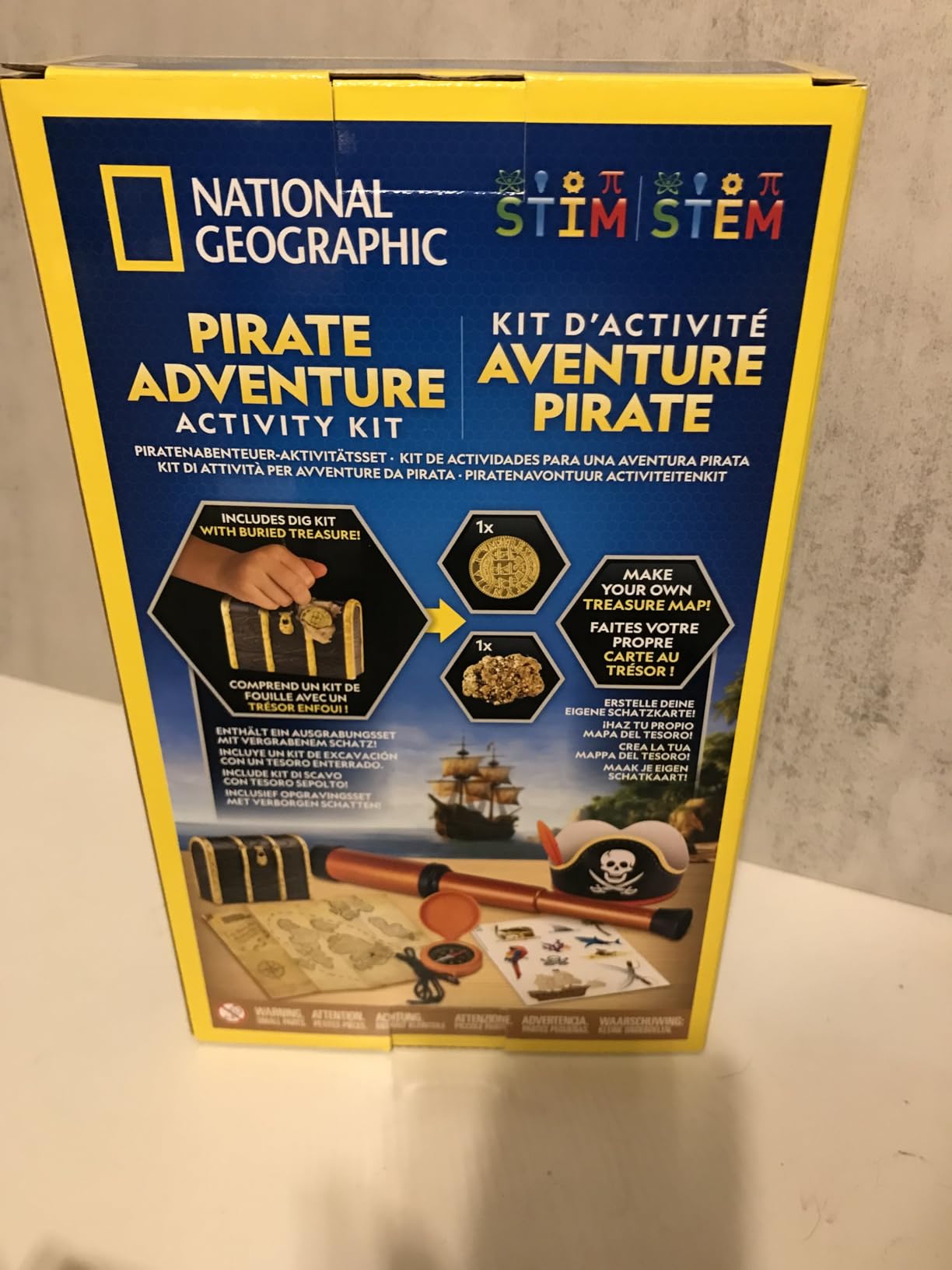 National Geographic Pirate Telescope Adventure Activity Kit for Kids | Treasure Hunt Map, Pirate Hat and Map, Spyglass, Compass, Replica Doubloon and Pyrite, Imaginative Play, Birthday Gift customer photo 1