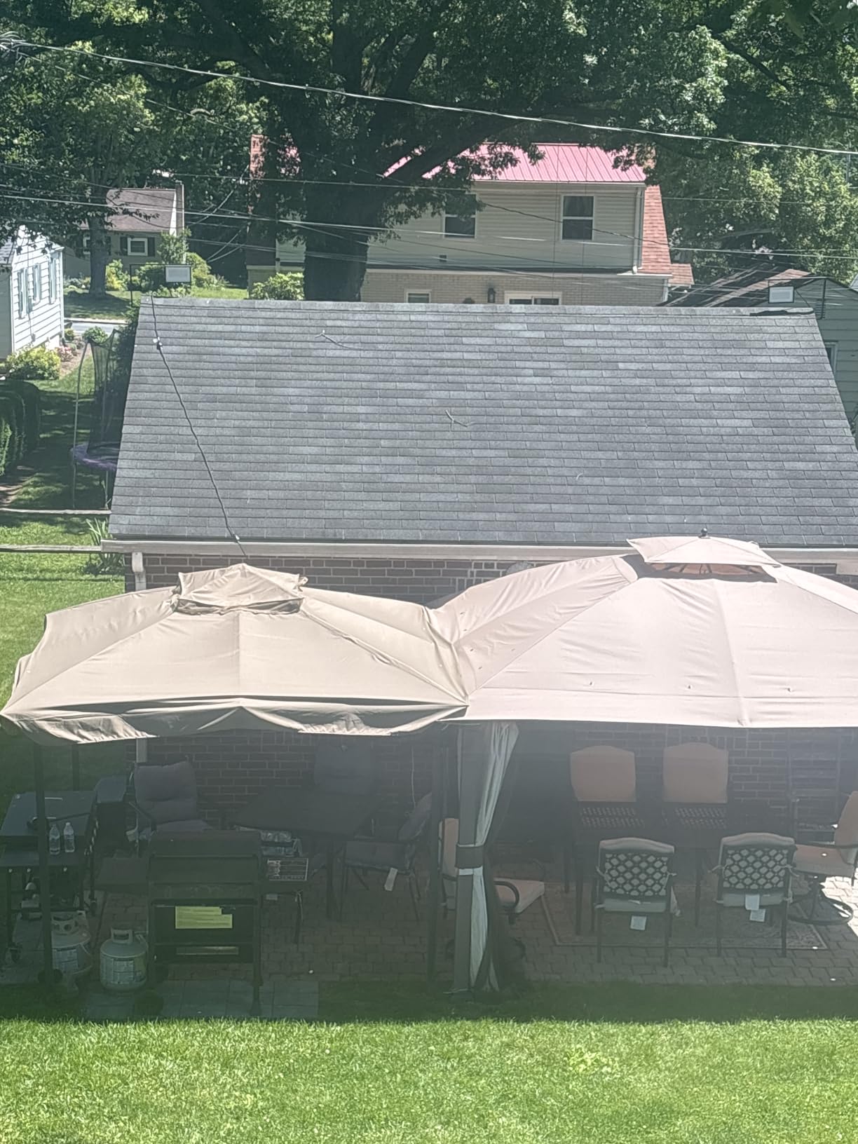 10x10 FT Gazebo Replacement Top, Canopy Replacement Cover Double Tiered for Outdoor BBQ Roof Cover Grill Shelter (Khaki) customer photo 1