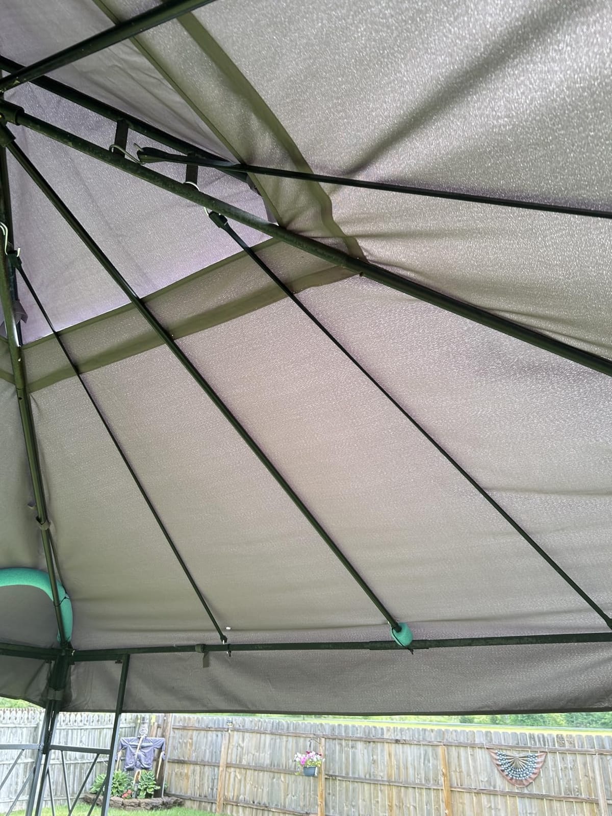 10x10 FT Gazebo Replacement Top, Canopy Replacement Cover Double Tiered for Outdoor BBQ Roof Cover Grill Shelter (Khaki) customer photo 2