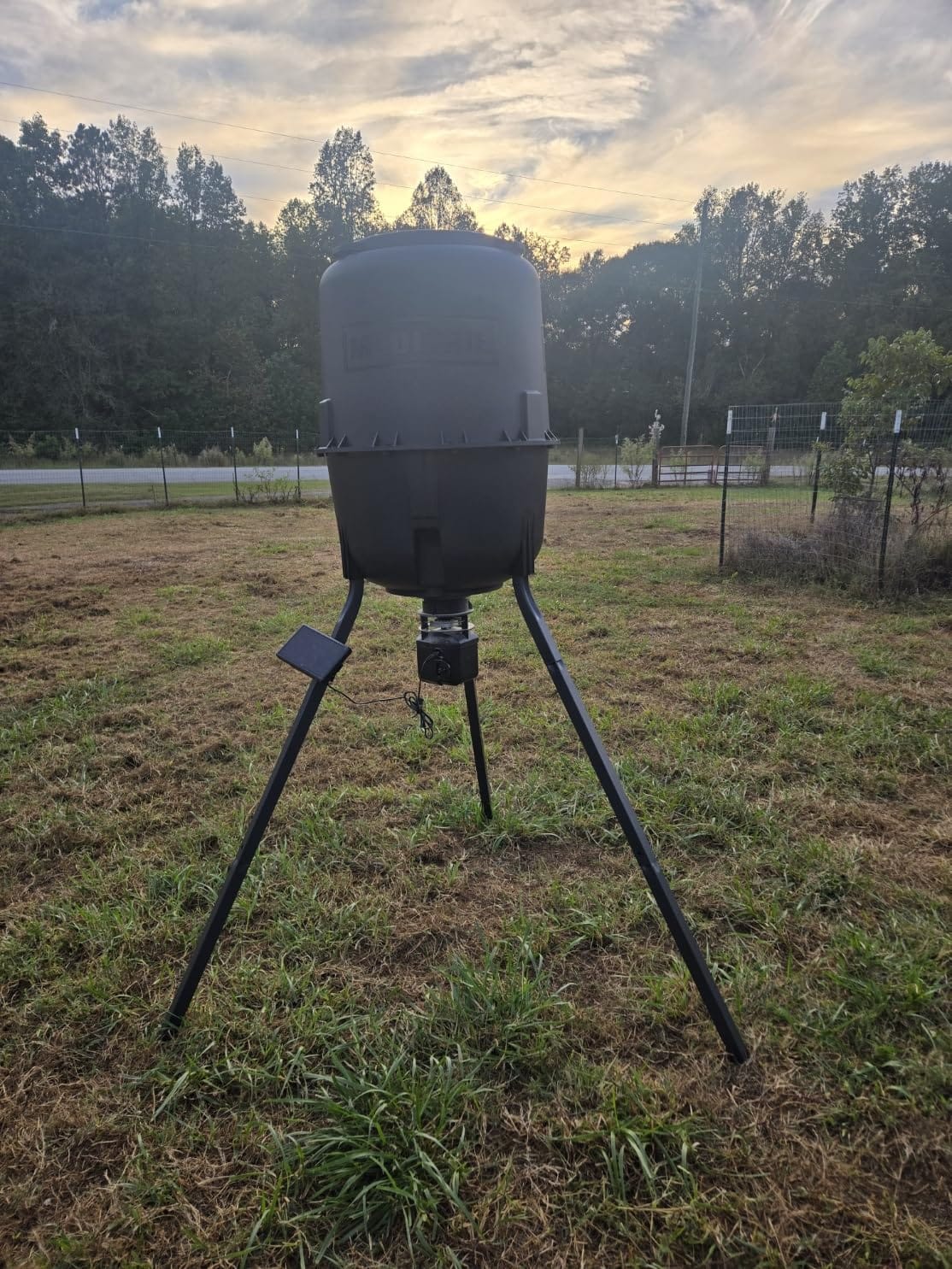 Moultrie 250 Lb Pro Hunter III Tripod Feeder - Bluetooth App Control | Bluetooth App Control, pairs with Edge 3, 10 daily feed times, large 250 lb capacity, solar ready, easy programming customer photo 2