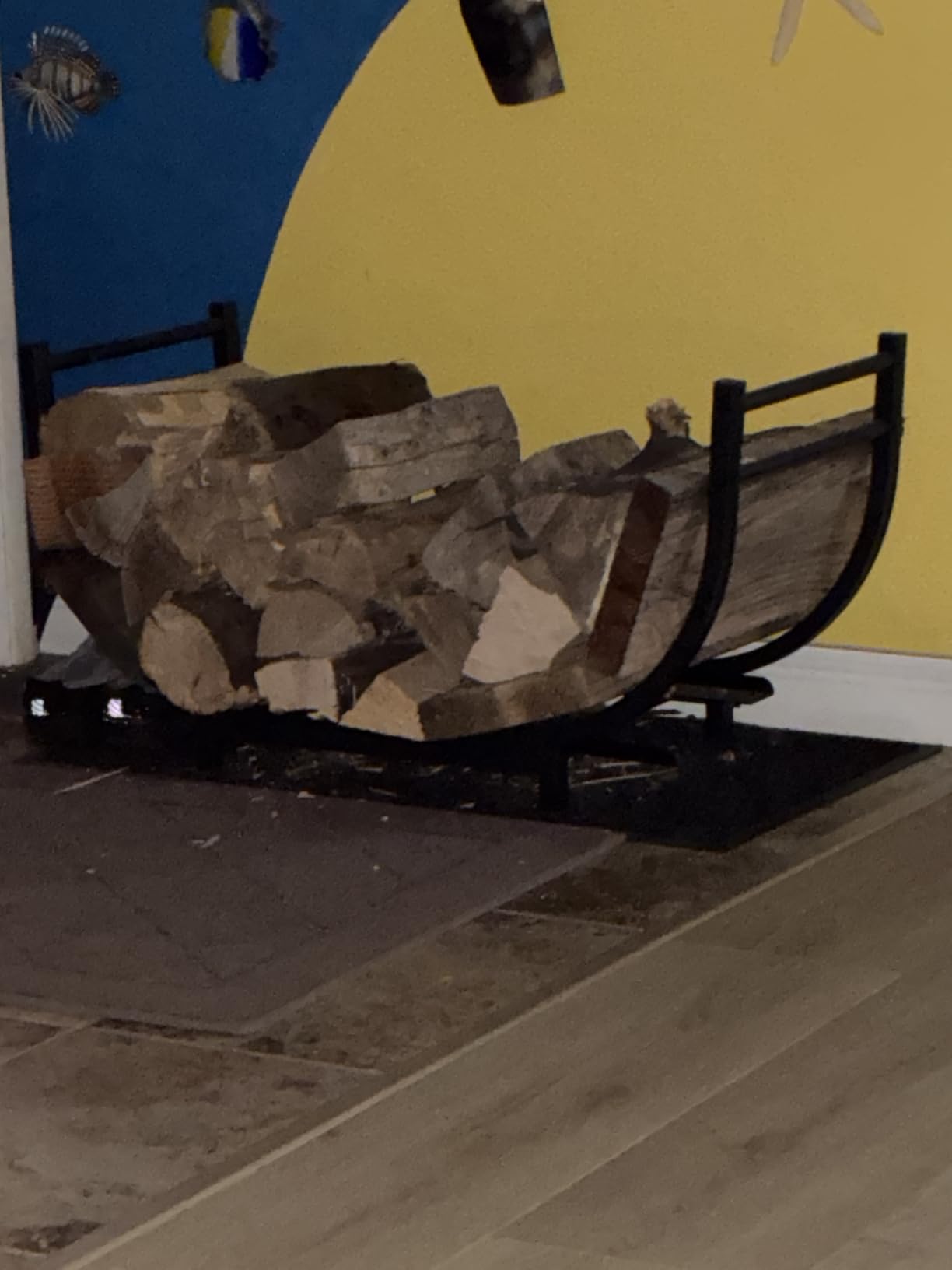 facka 40 Inch Firewood Rack Outdoor with Cover, Metal Wood Rack customer photo 1