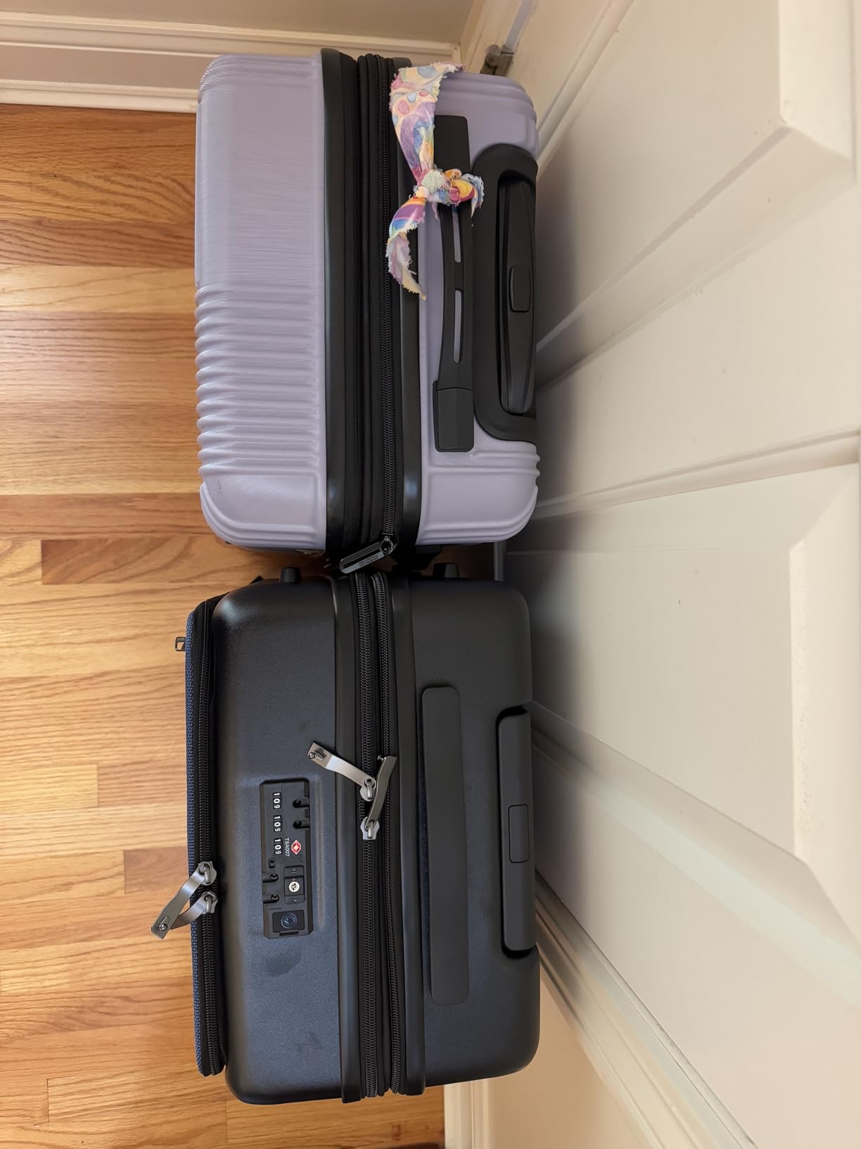 KROSER Hardside Expandable Carry On Luggage 22x14x9 Airline Approved With Front Business Pockets, 20 Inch Suitcases with Wheels, Carry on Suitcase with TSA Lock & USB Port, Steel Grey customer photo 2