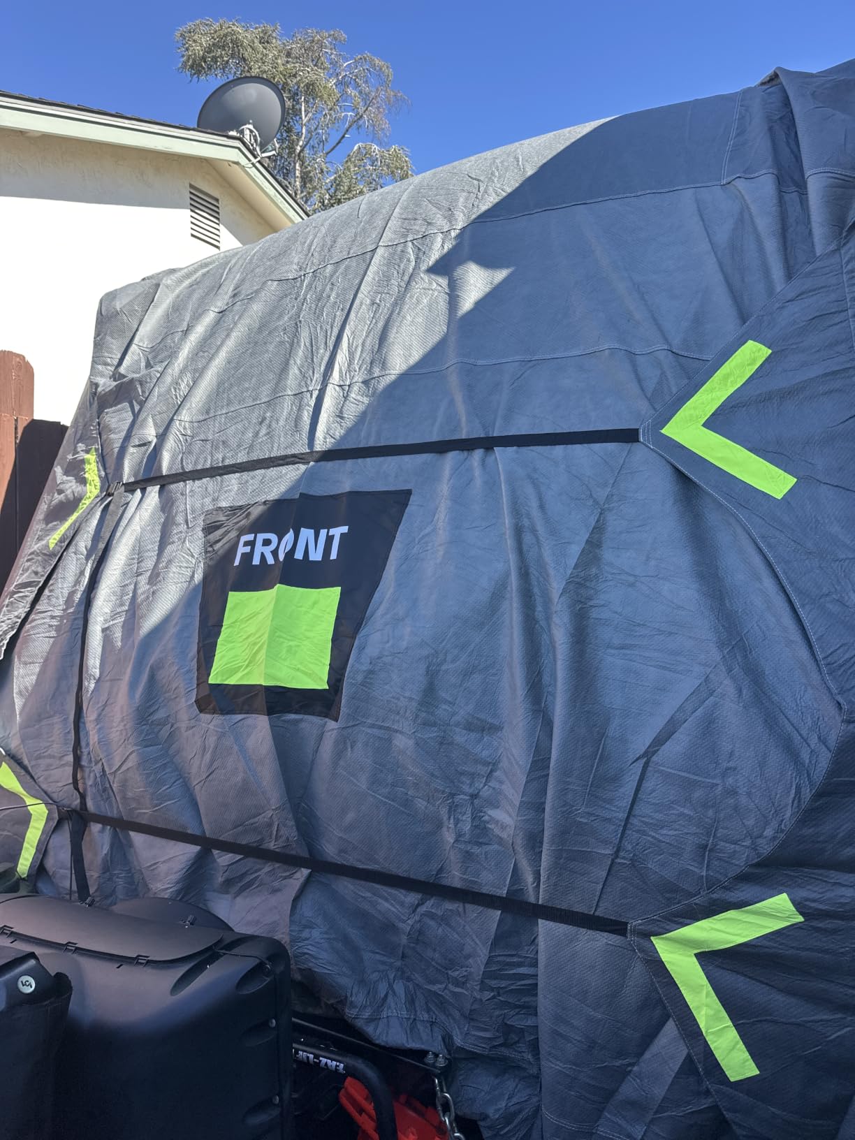 Heavy Duty 8 Layers RV Cover 20-22ft, Rip-Stop Motorhome Camper Cover with Windproof Straps, Gutter & Tongue Jack Covers, Utility Travel Trailer Cover for All Weather Protection customer photo 2