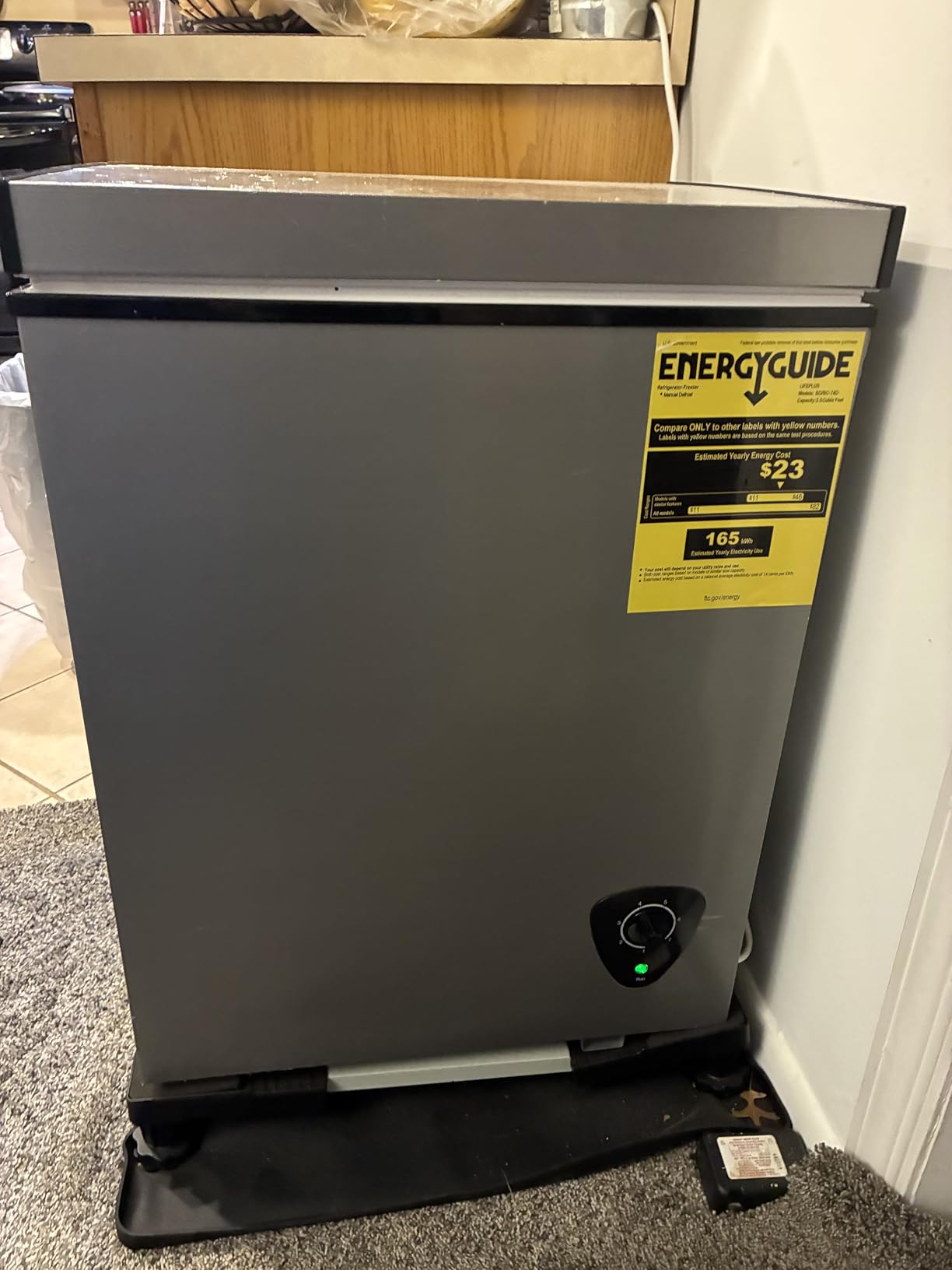 4.0 Cu.Ft Chest Freezer - 7-Temp Adjustable Deep Freezer, Ultra Quiet, Energy Saving, Removable Basket, Compact Small Deep Freezer for Apartments/Garage/Office/Kitchen, Gray customer photo 2