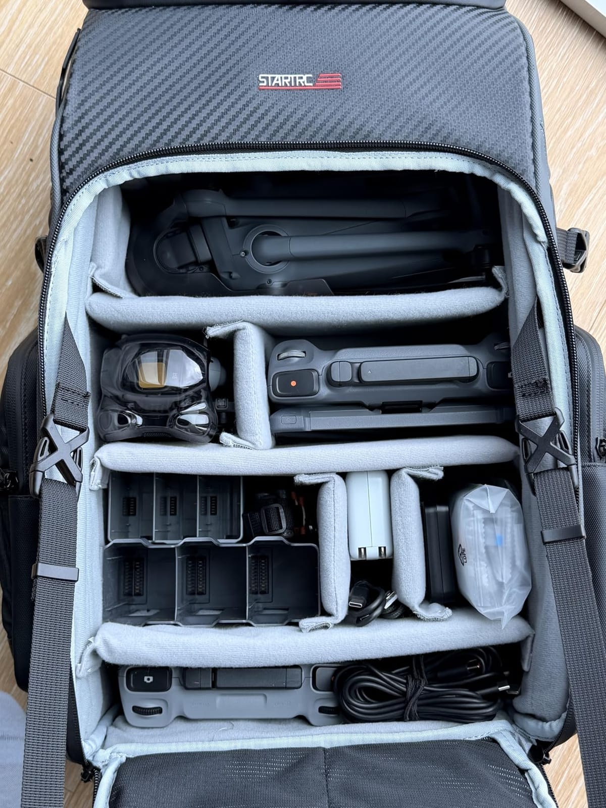 STARTRC Outdoor Backpack 40L for DJI Mavic 4 Pro/Air 3S/Avata 360/Mini 5 pro Drone and Accessories, can Accommodate 2-3 Drones or Cameras，One-piece DlY Partition Design customer photo 2