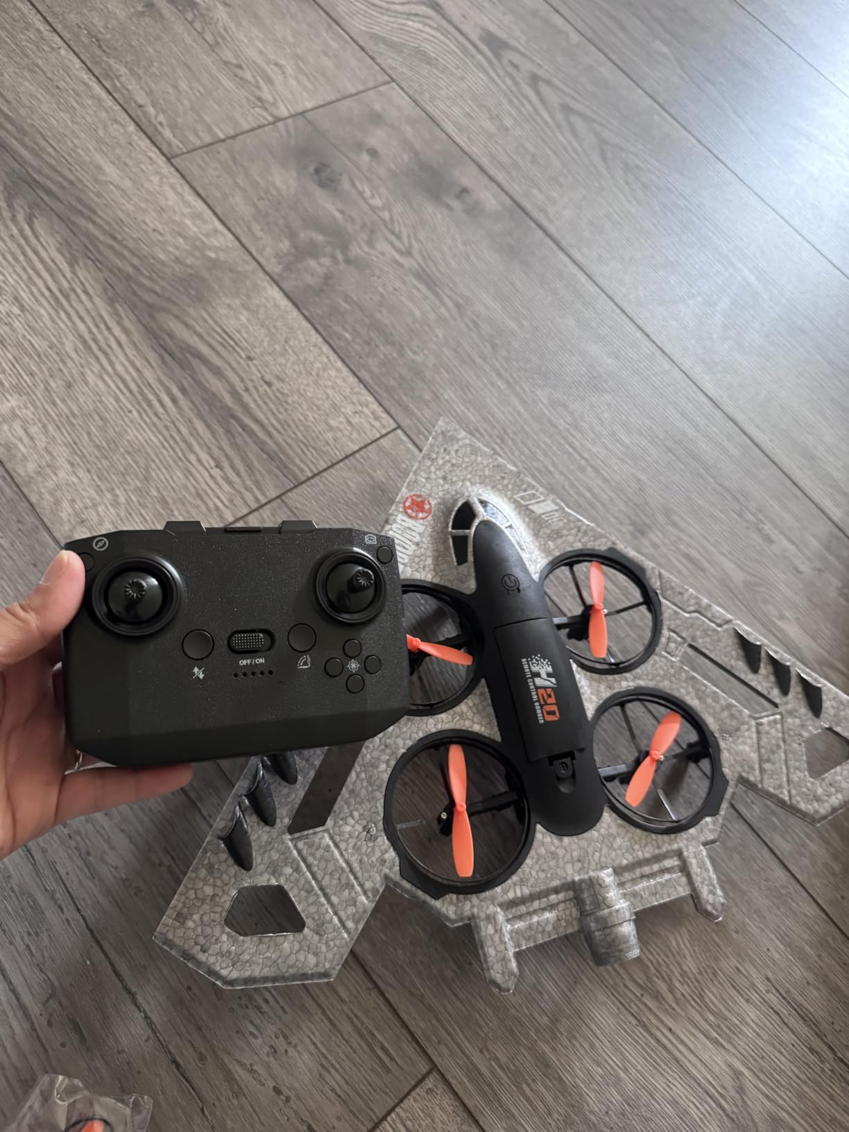 3-in-1 RC Drone for Land Sea Air, H20 Remote Control Bomber RC Airplane with Cool Lights, 360° Flip, 3 Driving Mode and Collision Protection, Foam RC Drone Toy Gift customer photo 1