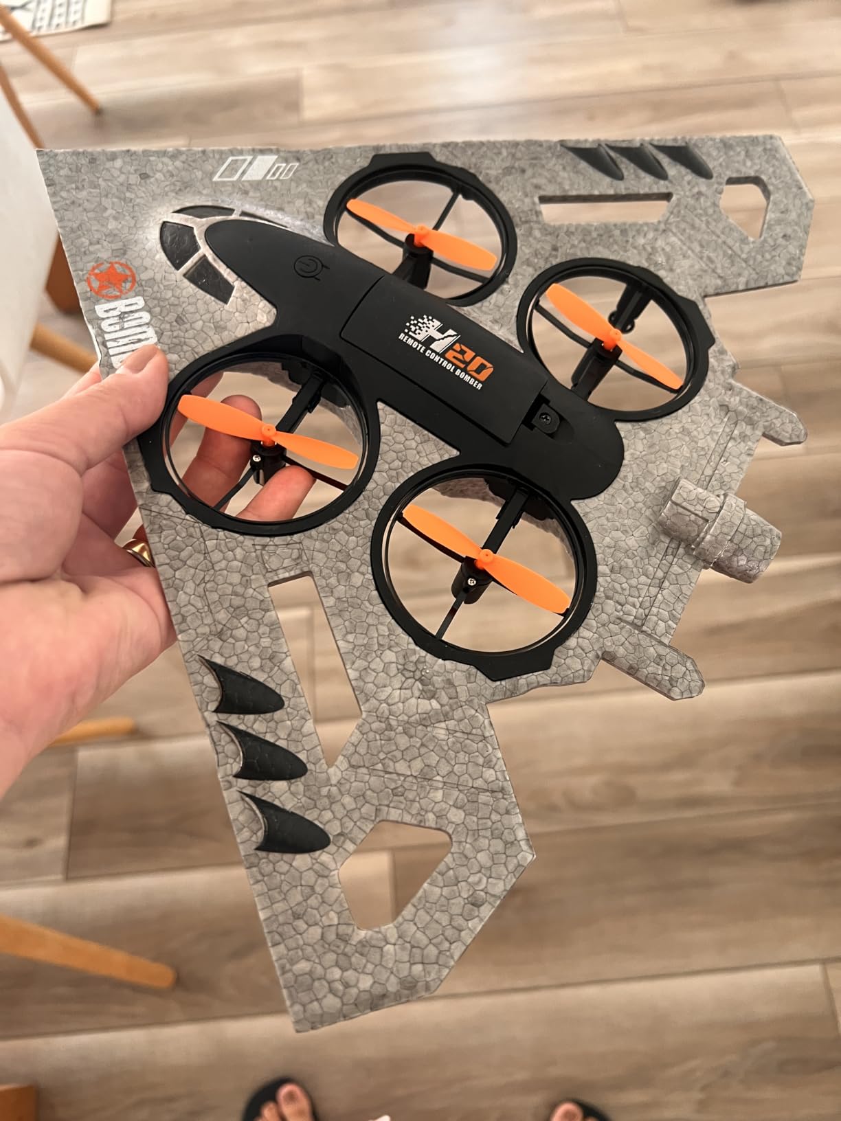 3-in-1 RC Drone for Land Sea Air, H20 Remote Control Bomber RC Airplane with Cool Lights, 360° Flip, 3 Driving Mode and Collision Protection, Foam RC Drone Toy Gift customer photo 2