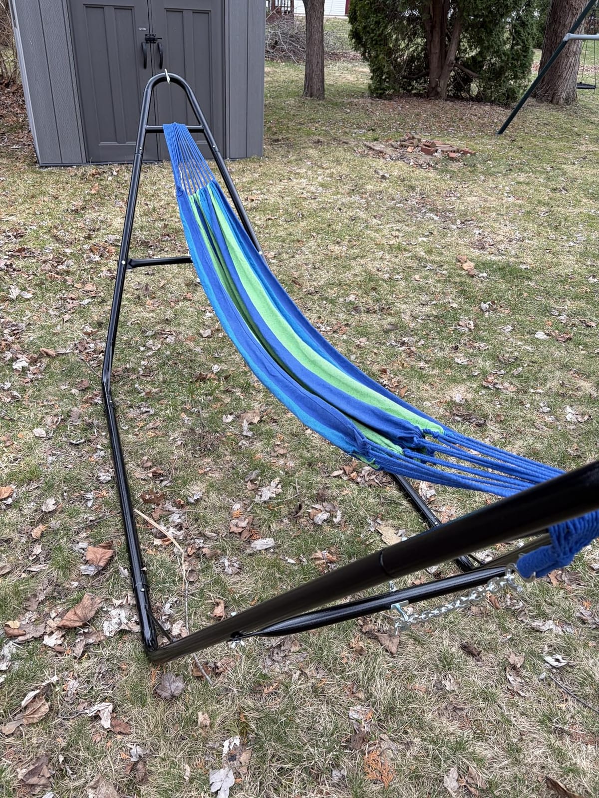 Durable Heavy Duty Steel Hammock Stand for Outside, 550LBS Capacity customer photo 1