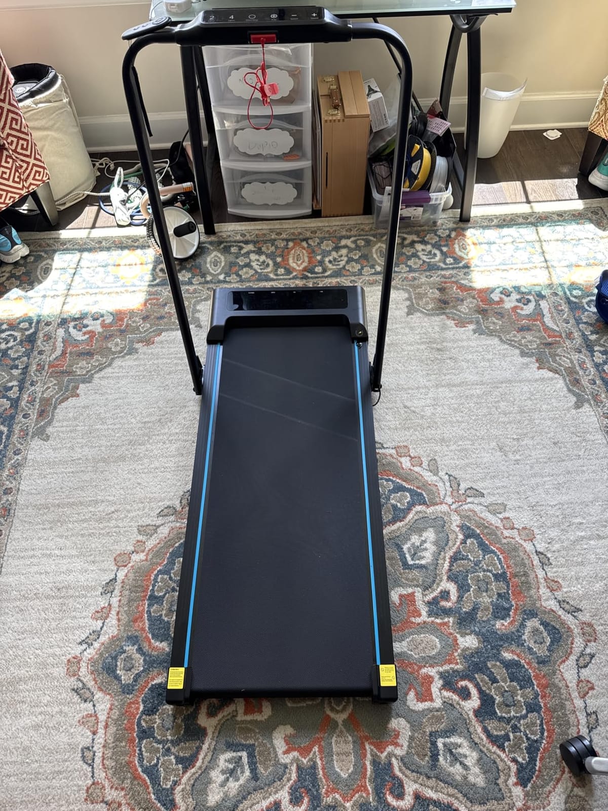 Treadmills for Home, App Compatible, 5 in 1 7.5MPH Foldable Treadmill with 10% Incline, 3.0HP Brushless Drive, 12 HIIT Programs, Full Screen LED Display, Remote Control, 400 LBS Weight Capacity customer photo 1