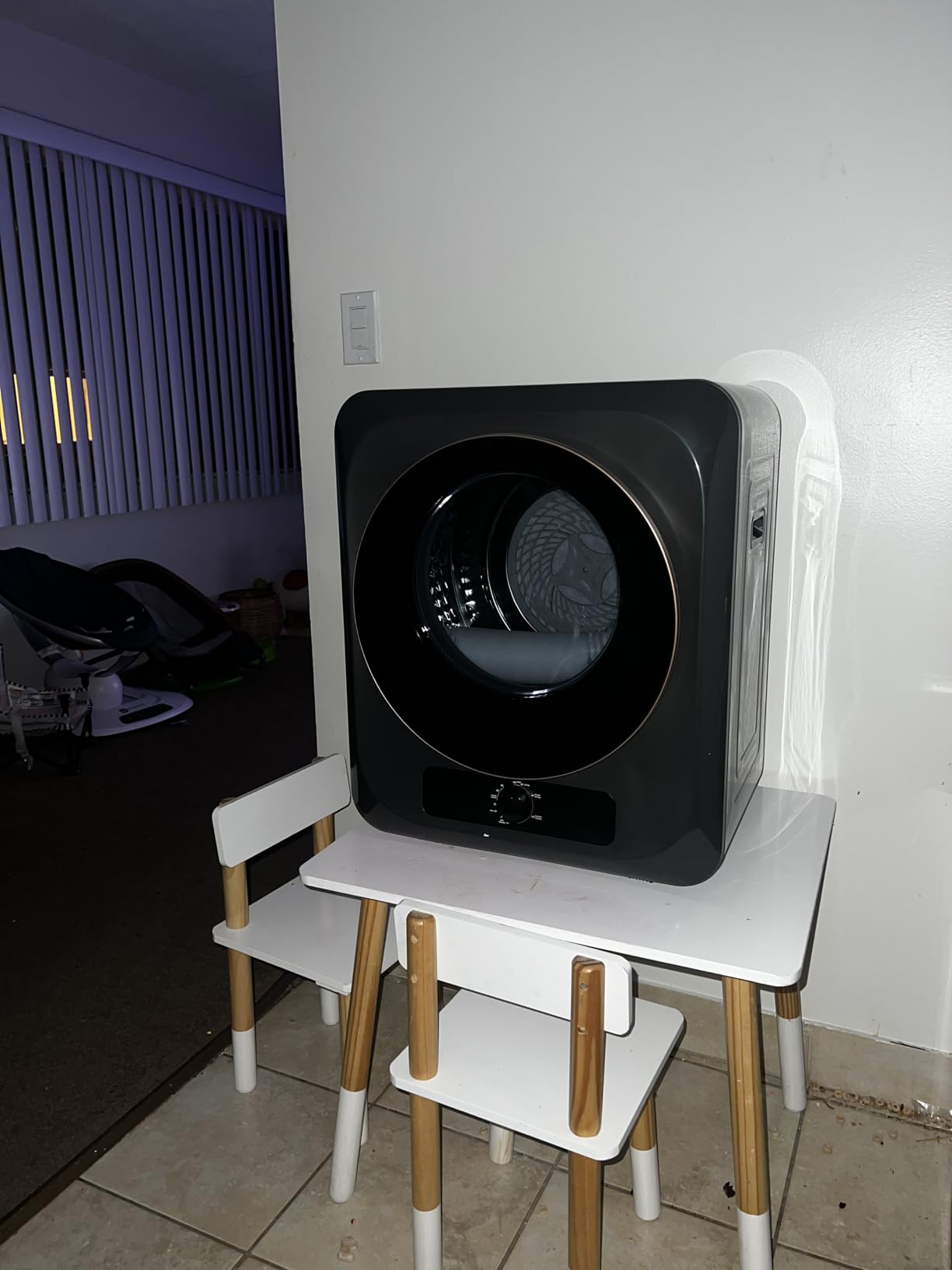 VCJ 2.8 cu.ft Portable Dryer, 1400W Electric Clothes Dryer with 6 Drying Modes & LED Control Panel, Front Load Compact Dryer for Home, Apartment, Dorms customer photo 1