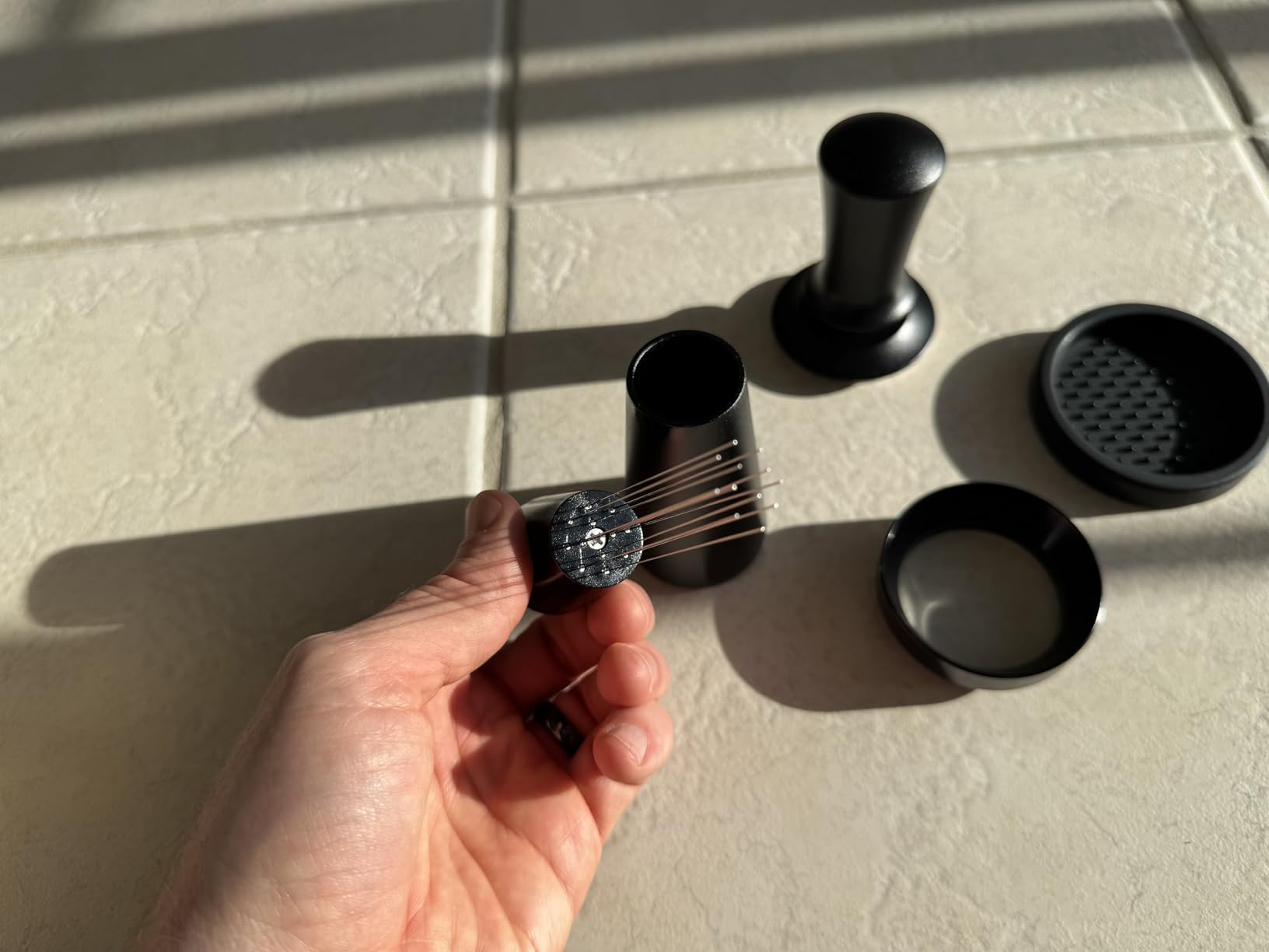51mm Espresso Accessories Kit, Spring Loaded Calibrated Tamper, WDT Tool, Dosing Funnel Set, Fits Delonghi CASABREWS atatix and other 51mm Portafilters, for a Clean & Tidy Workspace customer photo 2