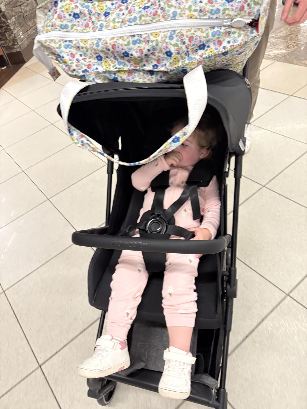 Momcozy TuckGo Travel Stroller - One-Hand Fold, 33 L Storage, 14.33 lb Lightweight Design, Compact for Air Travel, 3-Position Recline, 4-Wheel Suspension and UPF 50+ Canopy for Toddler customer photo 1