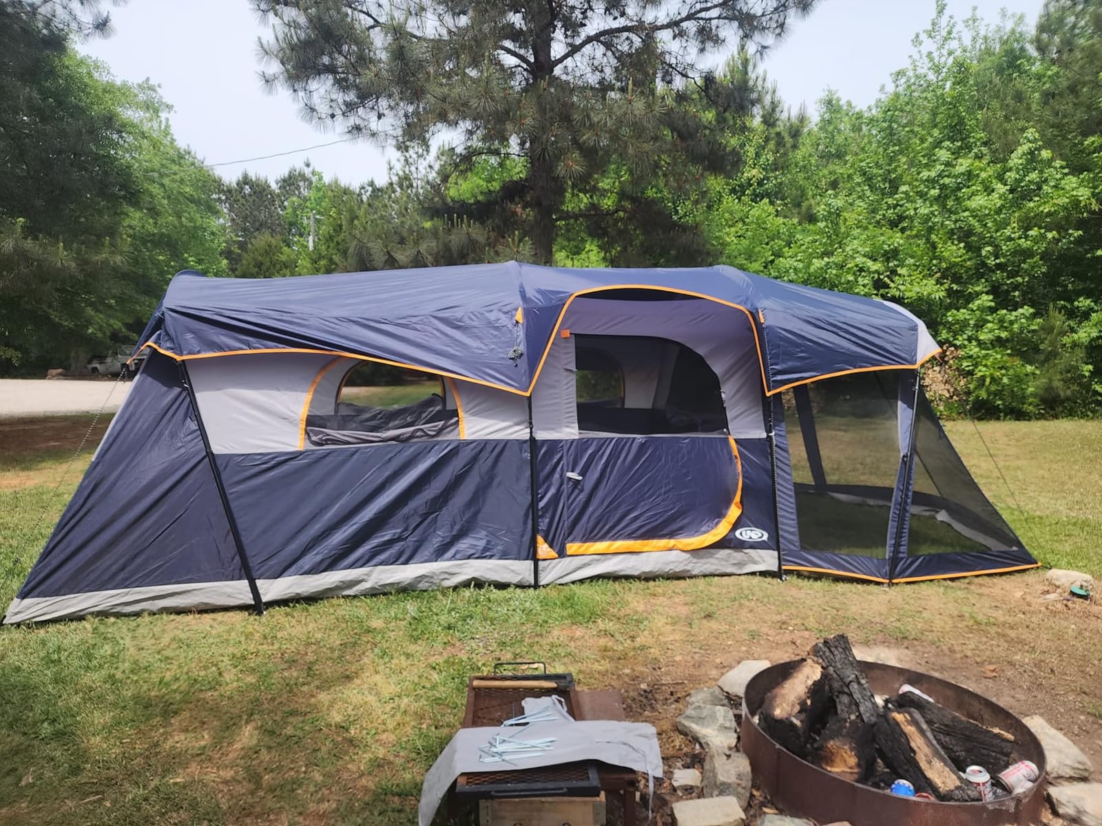 UNP Camping Tent 8 Person Waterproof Big Tunnel Tent with Screen Porch | and Rainfly Screen Room Outdoor Large Tents for Family Camping 20' x 9' x 80in(H) customer photo 1
