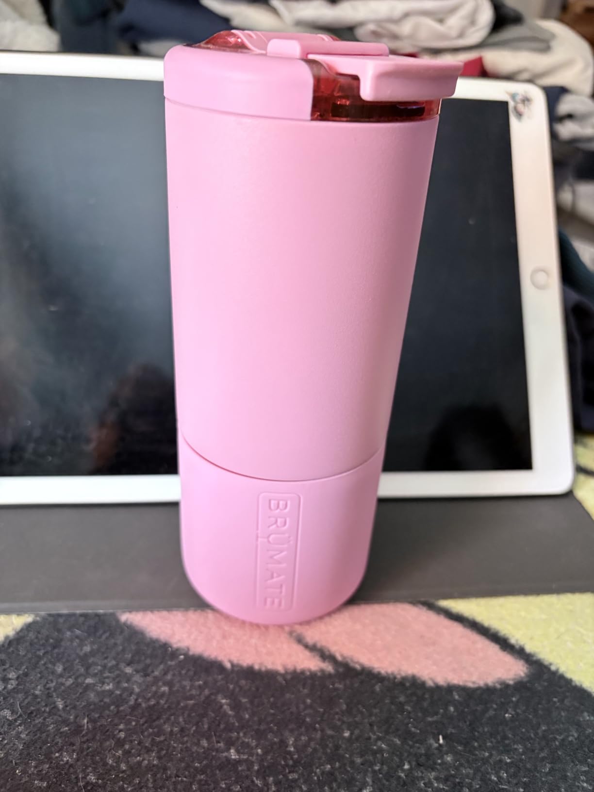 BrüMate Strova 18oz 100% Leakproof Insulated Coffee Mug | Ceramic-Lined Interior | Built-In Silicone Sleeve for Travel | Locking Flip Lid (Java) customer photo 2