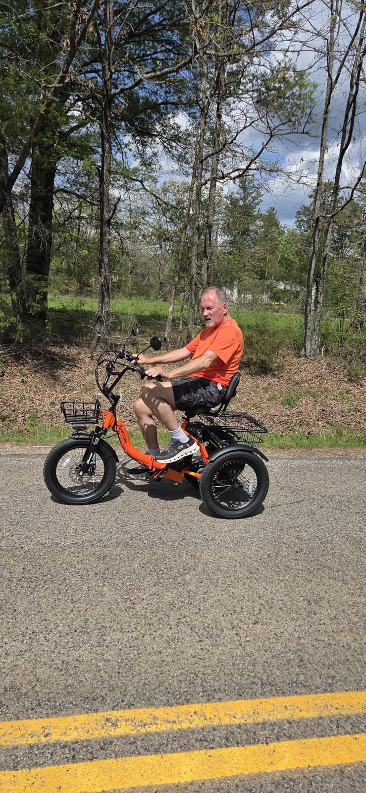 NARRAK Electric Tricycle for Adults,Fat Tire Folding Electric Trike,3 Wheels Electric Bicycle Bikes, Peak 1100W Step-Thru Etrike with Removable Battery and Large Basket customer photo 1