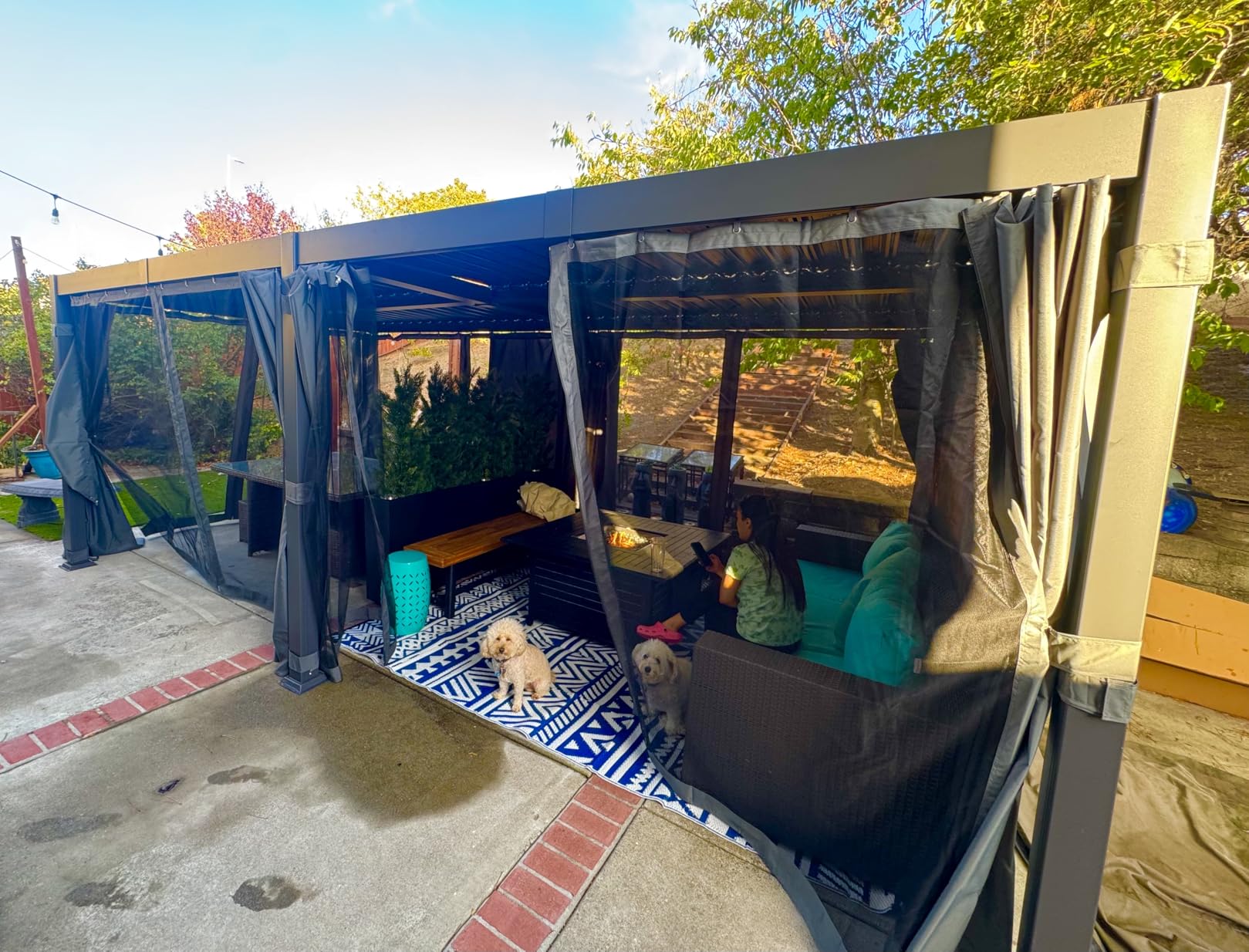 Airwire 12'x20' Louvered Pergola Aluminum Frame Gray customer photo 1