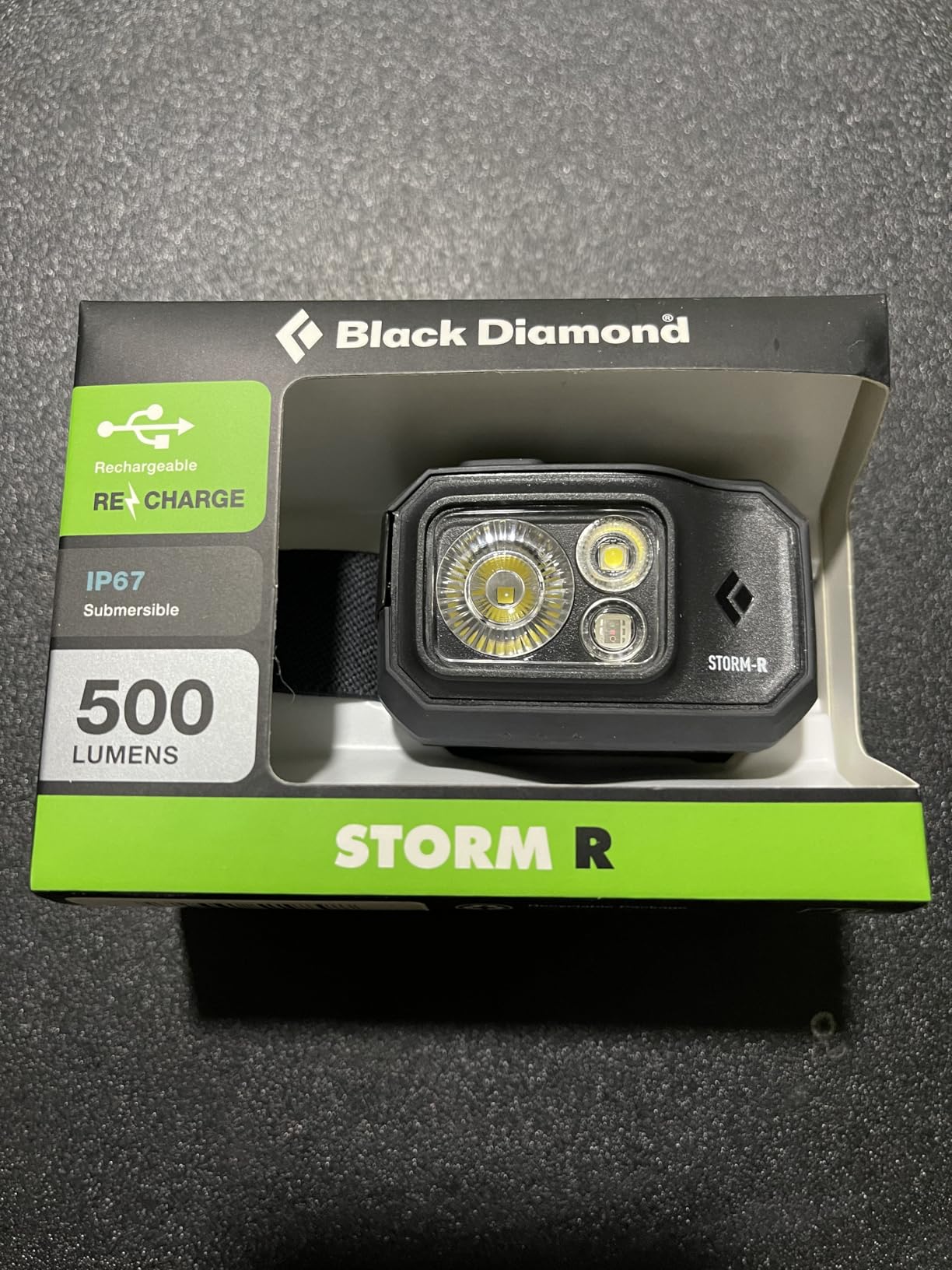 BLACK DIAMOND Storm 500-R Headlamp, Rechargeable, Dimmable Bright, BD Black | 500 lumens, red night vision, RGB night vision for route finding, camp tasks, and low-light navigation, Brightness Memory customer photo 2