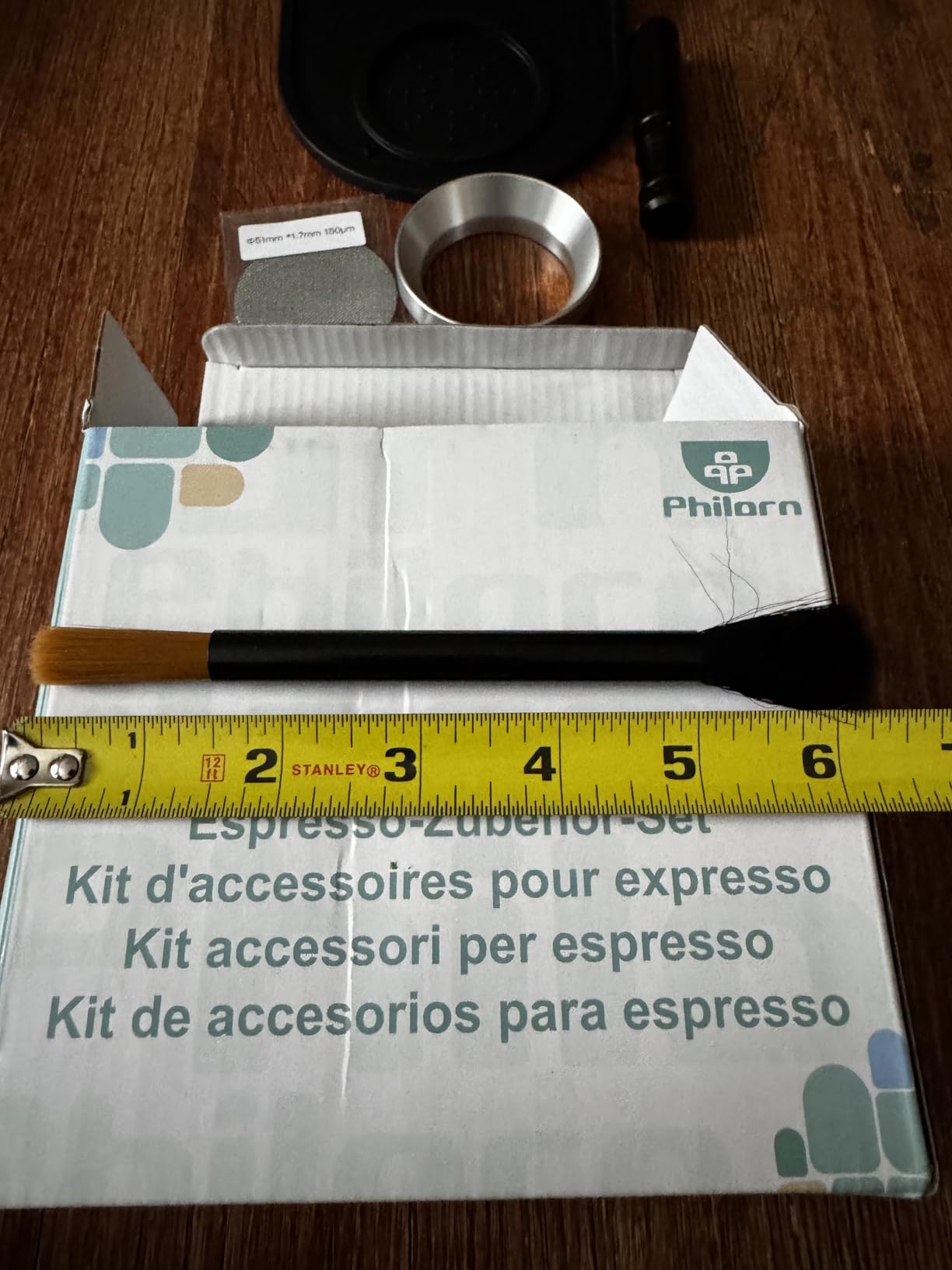 Philorn 51mm Espresso Accessories Kit, 6Pcs Distributor Tamper WDT Funnel customer photo 1