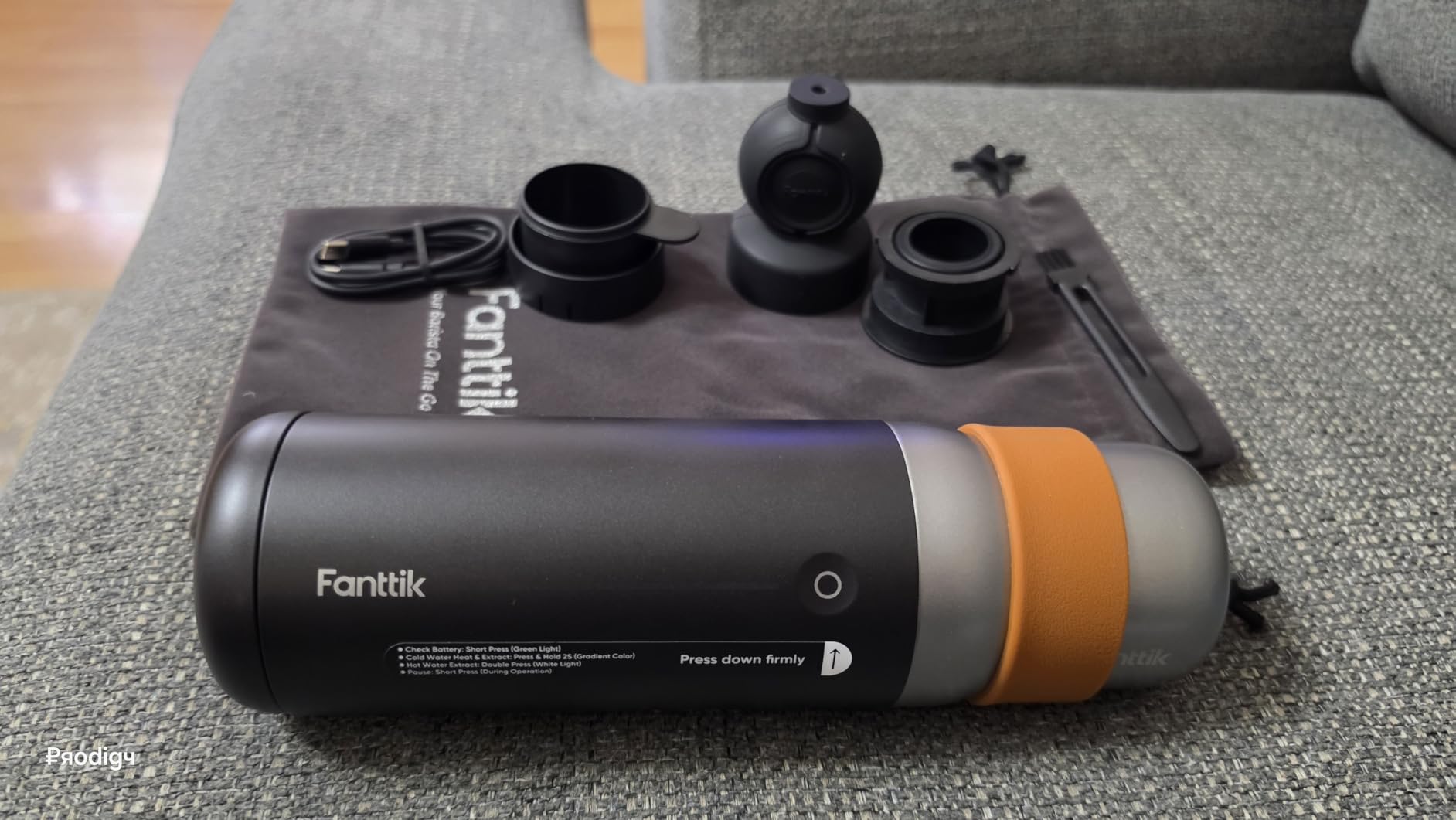 Fanttik Cafein 11 Portable Espresso Maker, 20 Bar Coffee Machine with USB-C | Portable & Compact, 135s Rapid Heating, Golden-Cup Extraction, IP65, 4500mAh*3, Travel, Fishing, Hiking, Party, Gym, Office customer photo 2