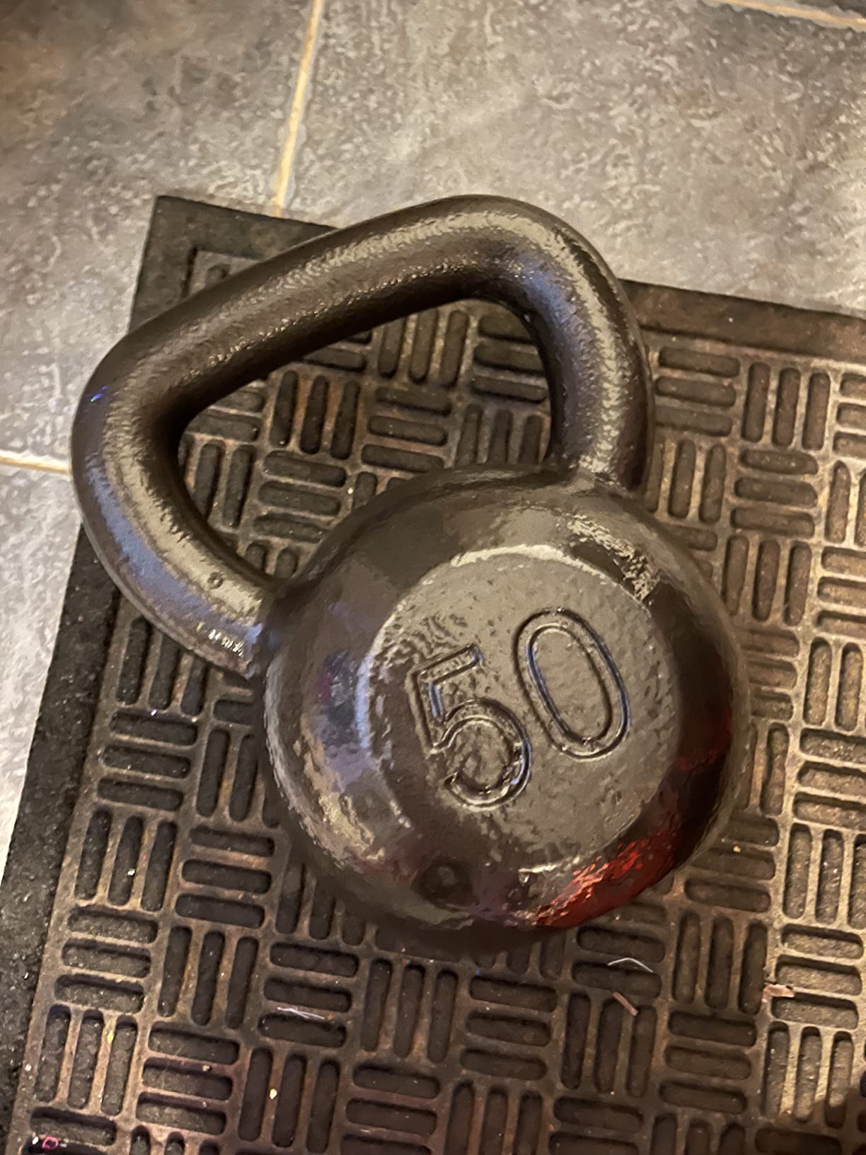 BalanceFrom 5-50 LB Kettlebells Cast Iron Strength Training Kettlebells for Home Gym Exercises, Single or Set customer photo 1