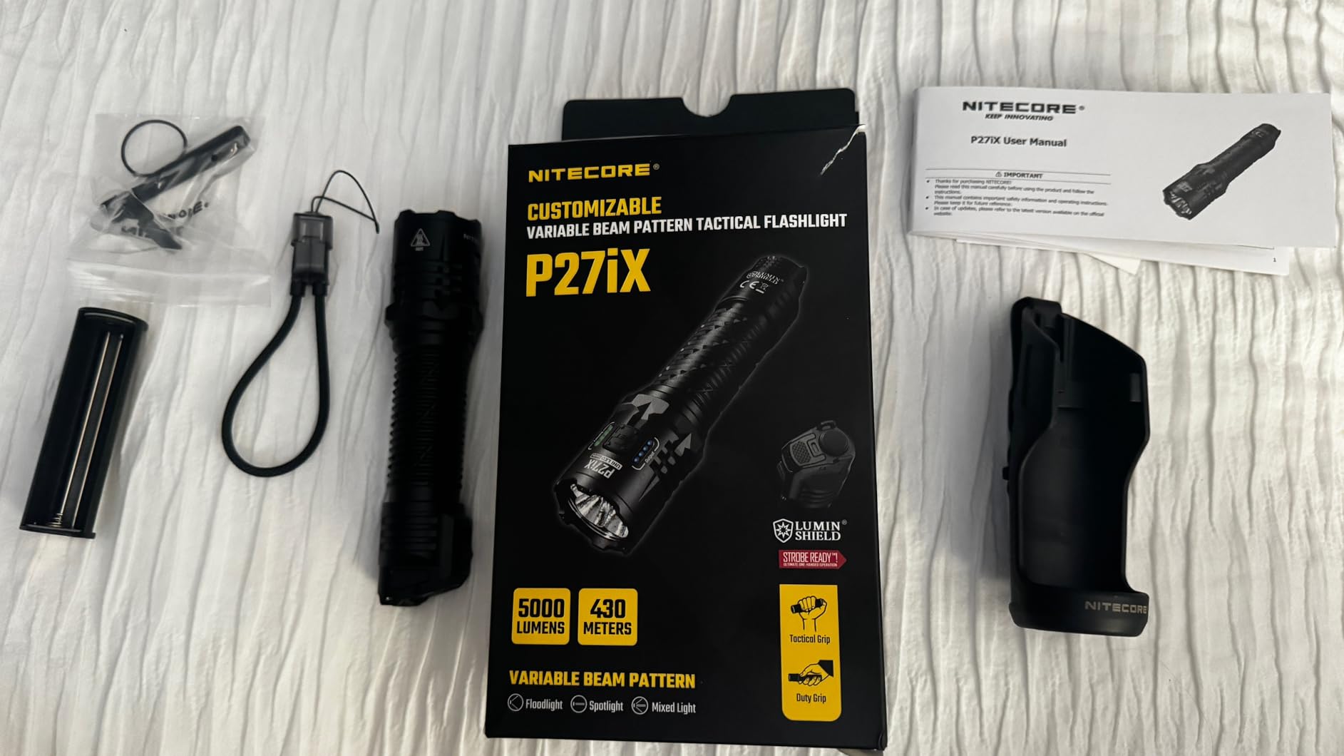 Nitecore P27iX 5000 Lumen Tactical Flashlight, USB-C Rechargeable, Dual Switch Custom Controls, Spot Flood Mixed Beam, High Output EDC Duty Flashlight customer photo 2