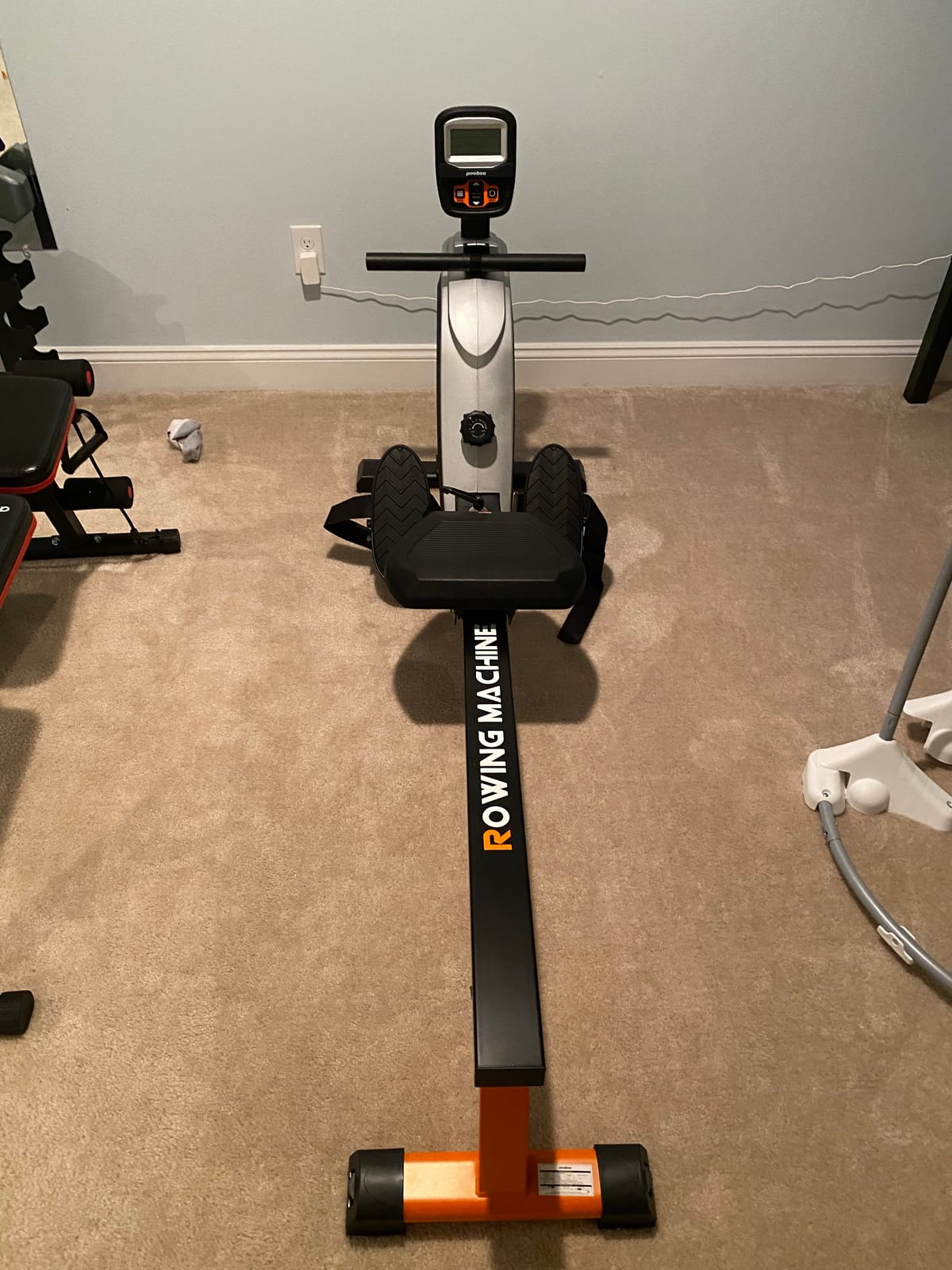 pooboo Dual Scull Rowing Machine with Wind and Magnetic Resistance customer photo 2