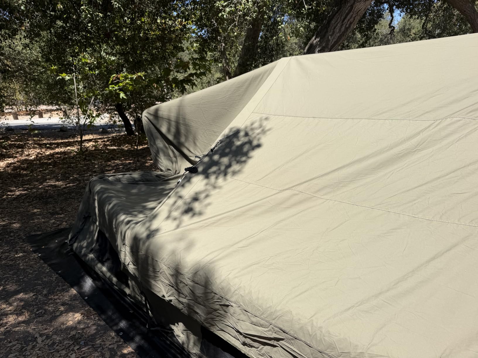 Luxury Large Inflatable Canvas Camping Tent, Skylight Stove Jack | 4-Season Cotton Hot Glamping Air Cabin House Tent, Easy Set Blow Up Big Family XXL AC Port Winter 6-8-10-12 person customer photo 2