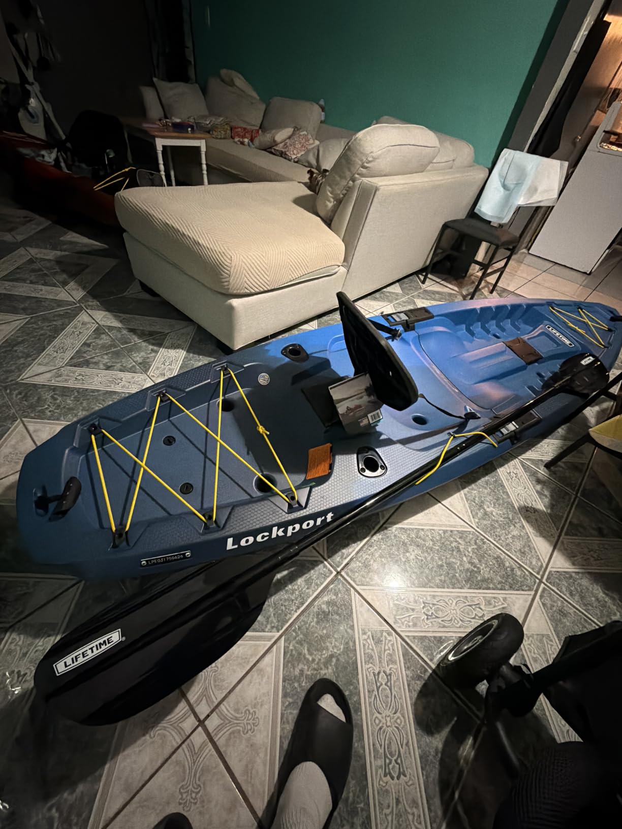 Lifetime Lockport 94 Modular Sit-on-Top Kayak with Paddle, Two-Piece Design with SlideLock System, Rod Holders, Adjustable Seat customer photo 1