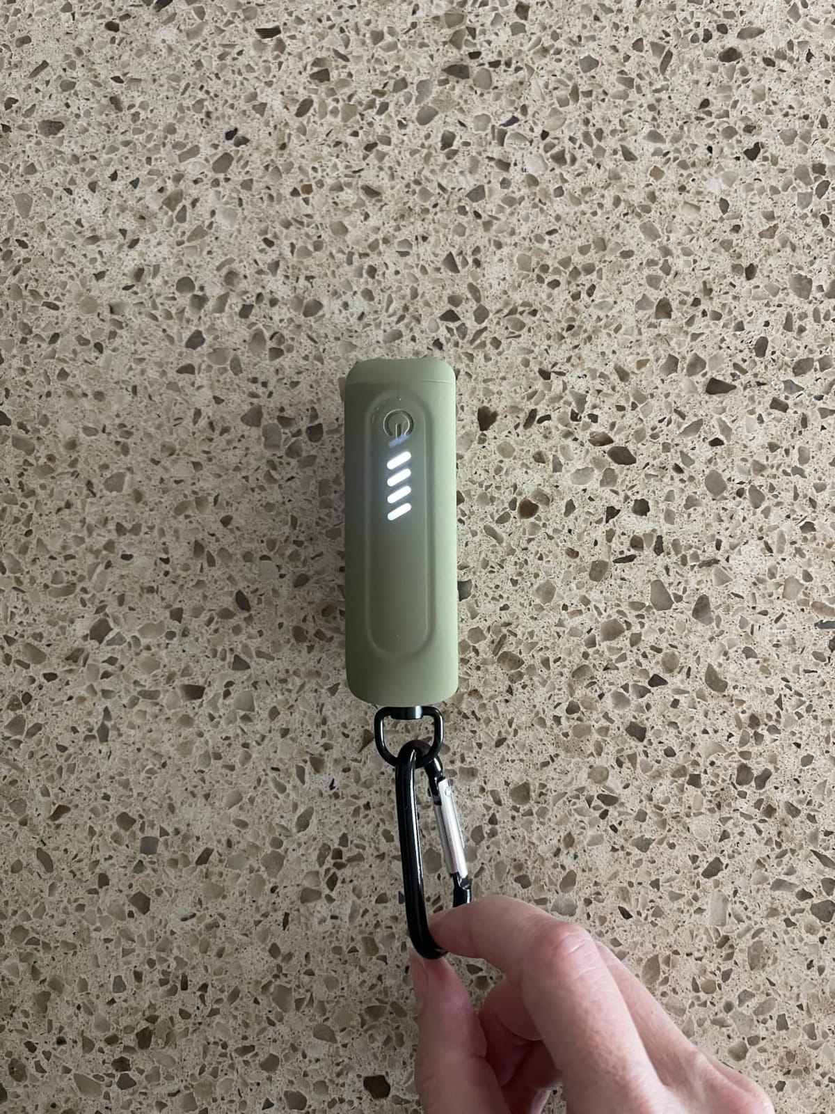 INIU Outdoor Rugged 10000mAh Portable Charger, 45W Fast Charging Power Bank, Camping & Hiking Battery Pack, with Carabiner & USB-C Cable & Flashlight, for iPhone 17 16 15, Samsung S26 etc, Green Camo customer photo 2