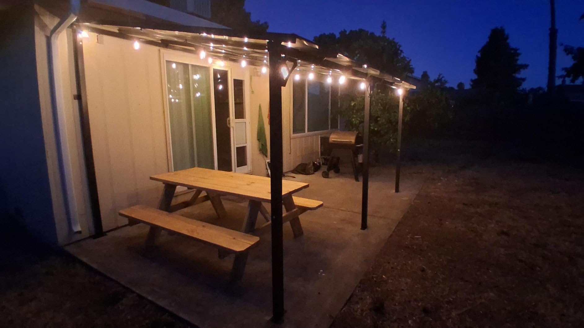 Aoxun 12’x10’ Gazebo for Patio, Gazebo Pergola with Sloped Roof, White customer photo 2