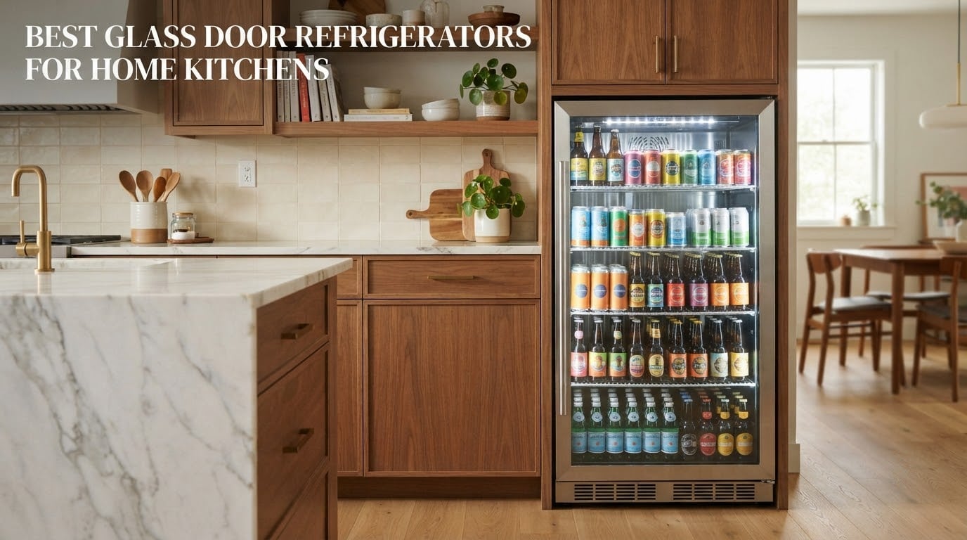 best glass door refrigerators for home kitchens