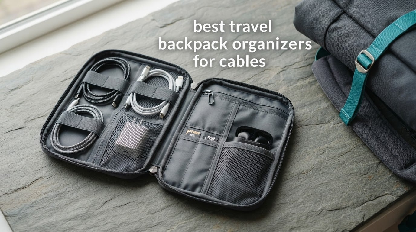 best travel backpack organizers for cables